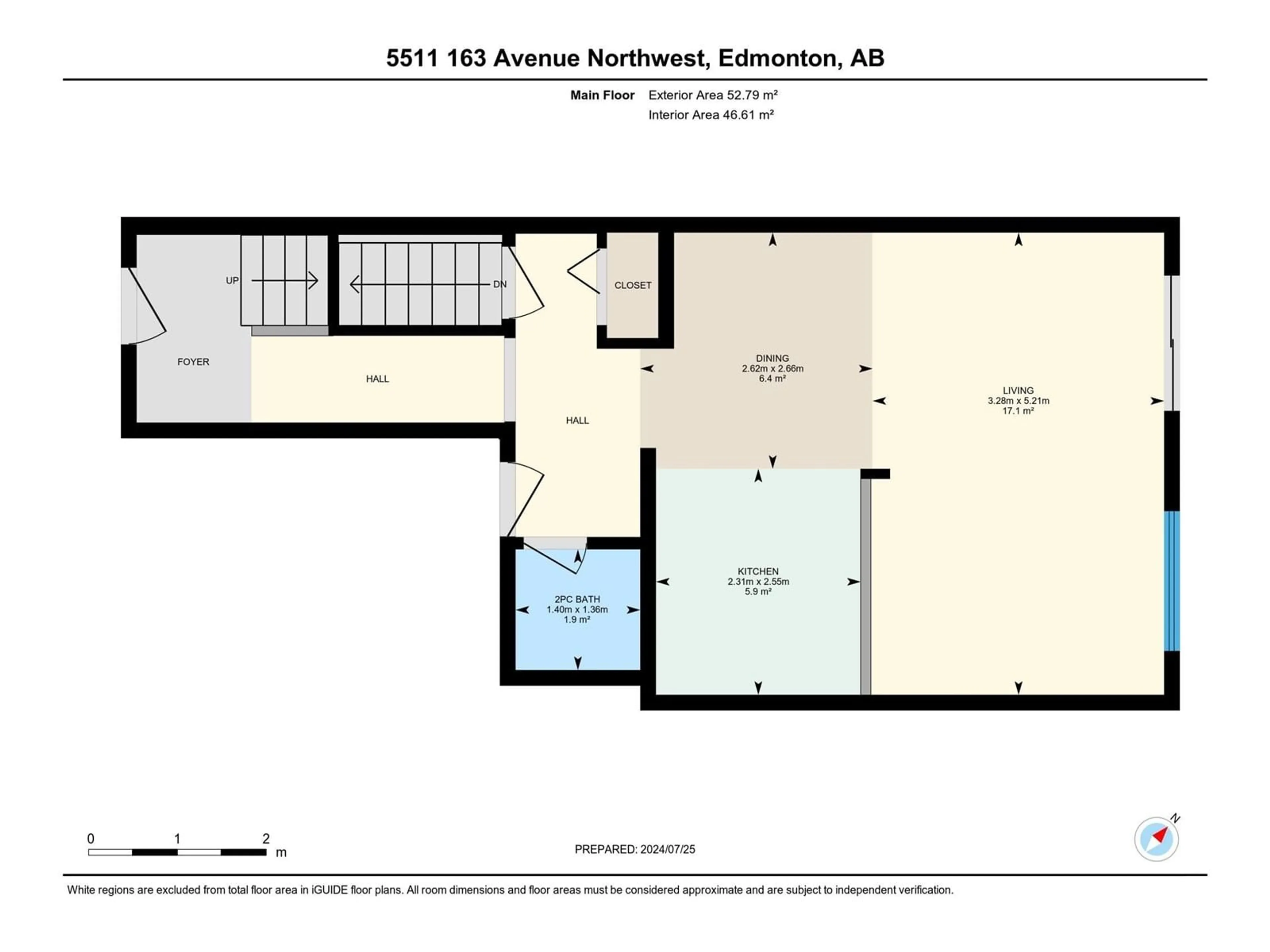 Floor plan for 5511 163 AV NW, Edmonton Alberta T5Y3L2