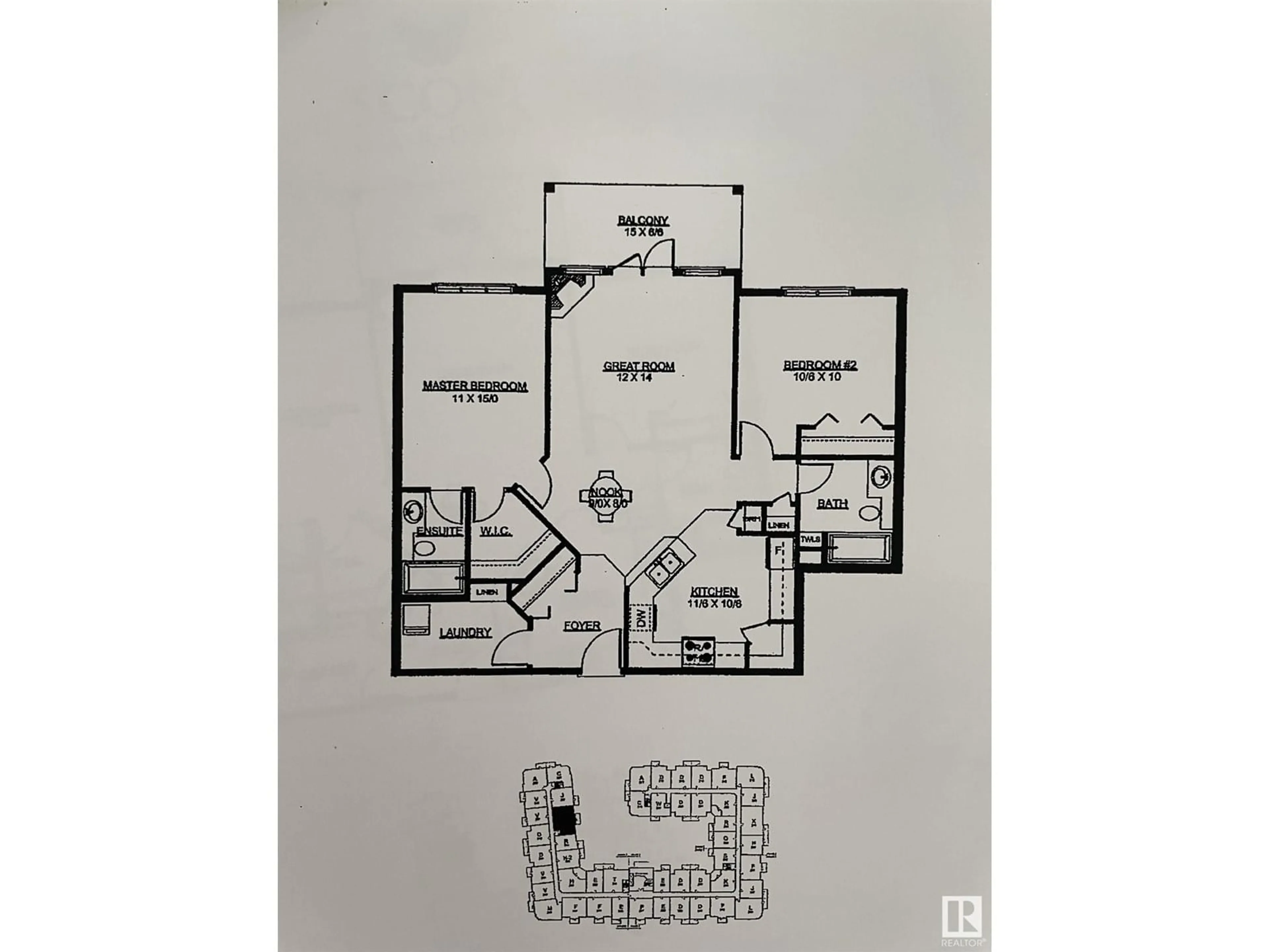 Floor plan for #236 10121 80 AV NW, Edmonton Alberta T6E0B9