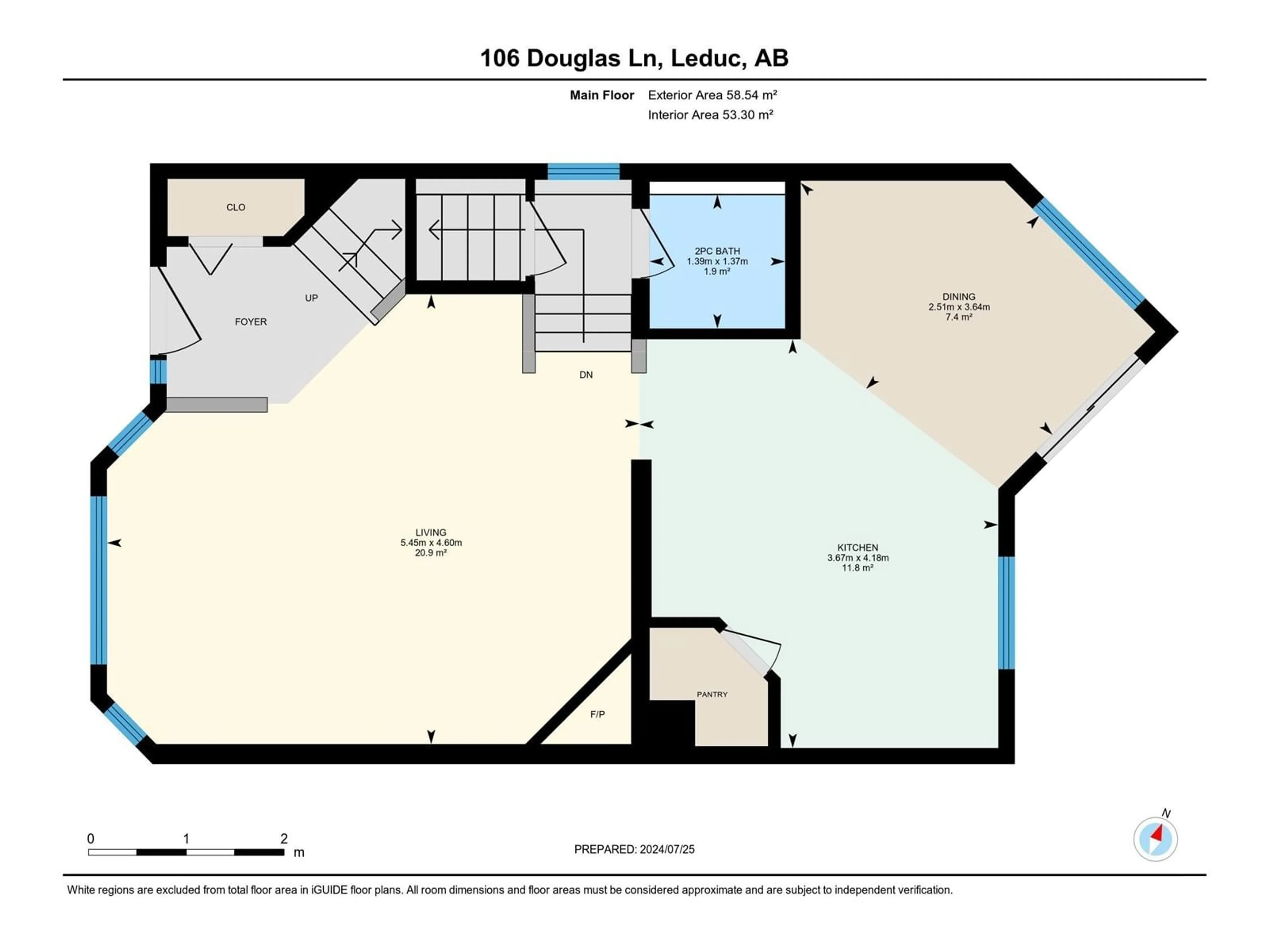 Floor plan for 106 DOUGLAS LN, Leduc Alberta T9E0E4