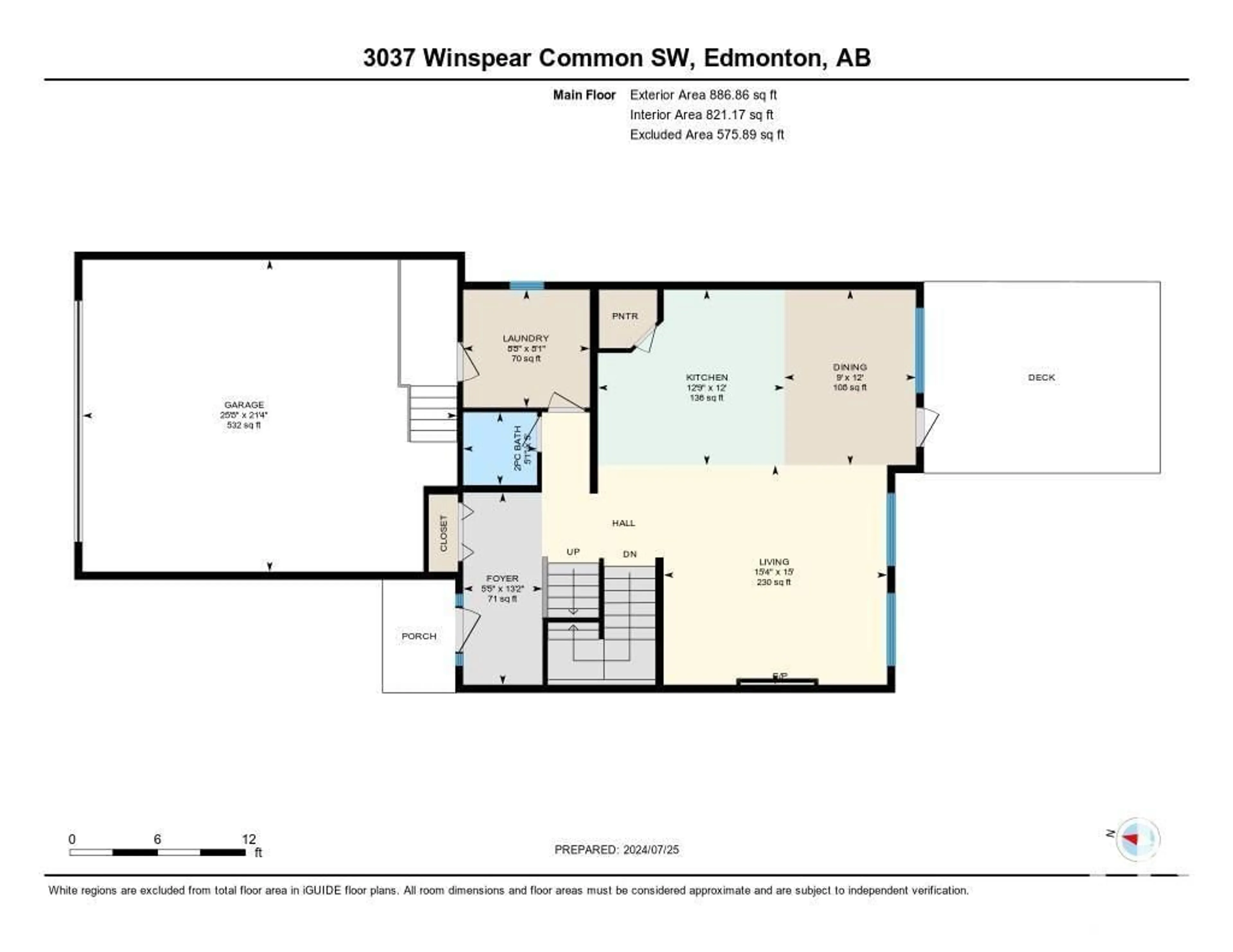 Floor plan for 3037 WINSPEAR CM SW, Edmonton Alberta T6X1P4