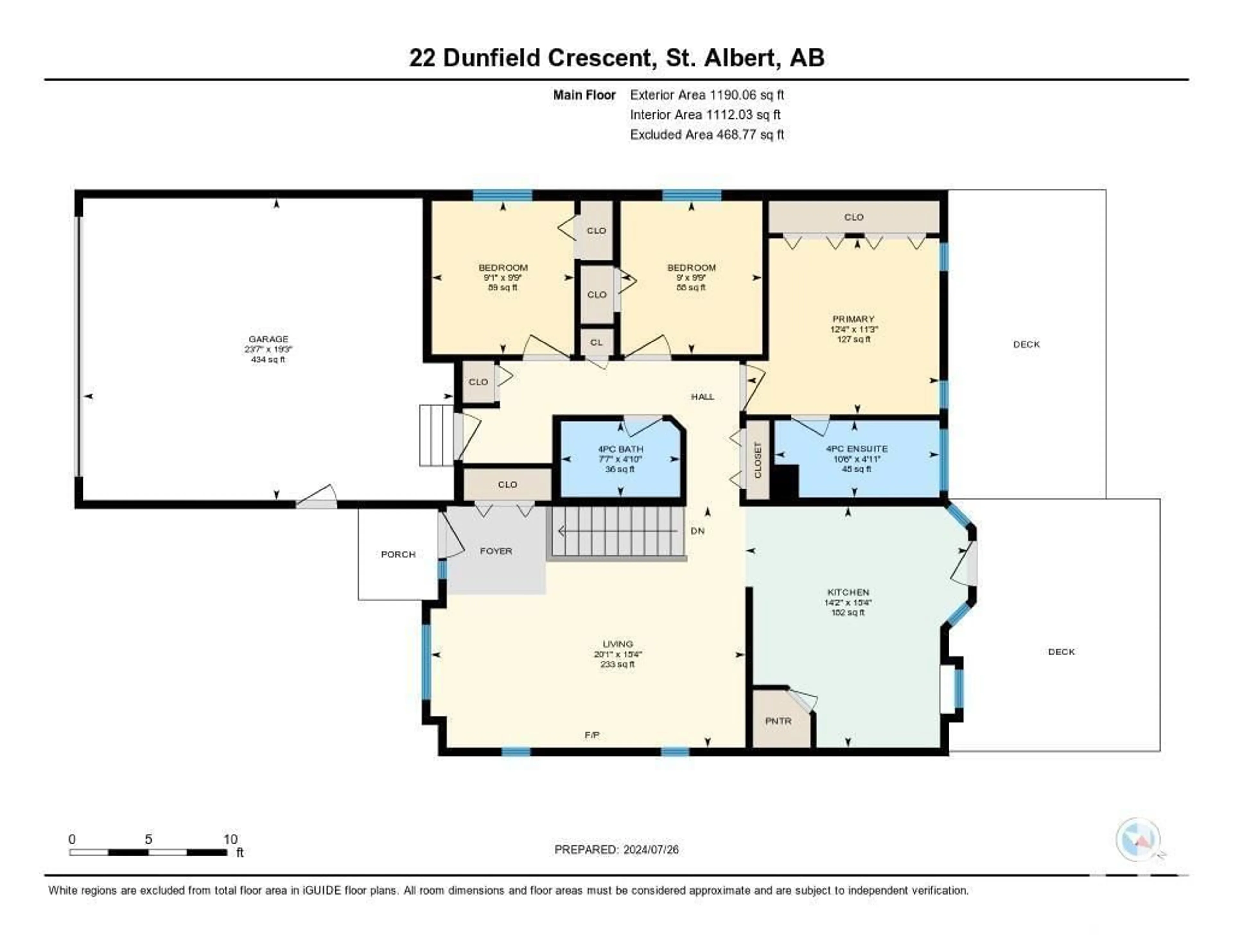 Floor plan for 22 DUNFIELD CR, St. Albert Alberta T8N6R7
