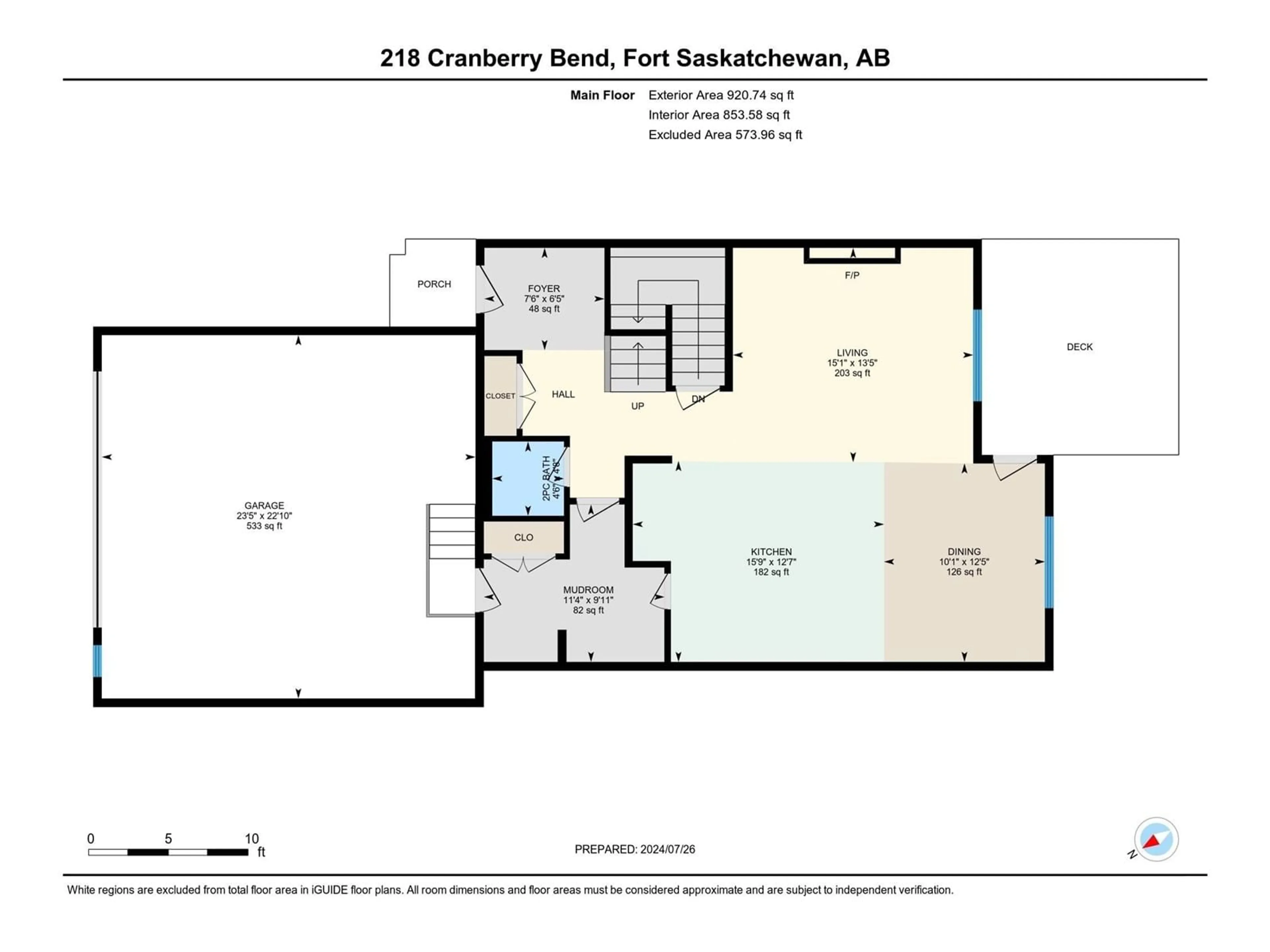 Floor plan for 218 CRANBERRY BN, Fort Saskatchewan Alberta T8L0R4