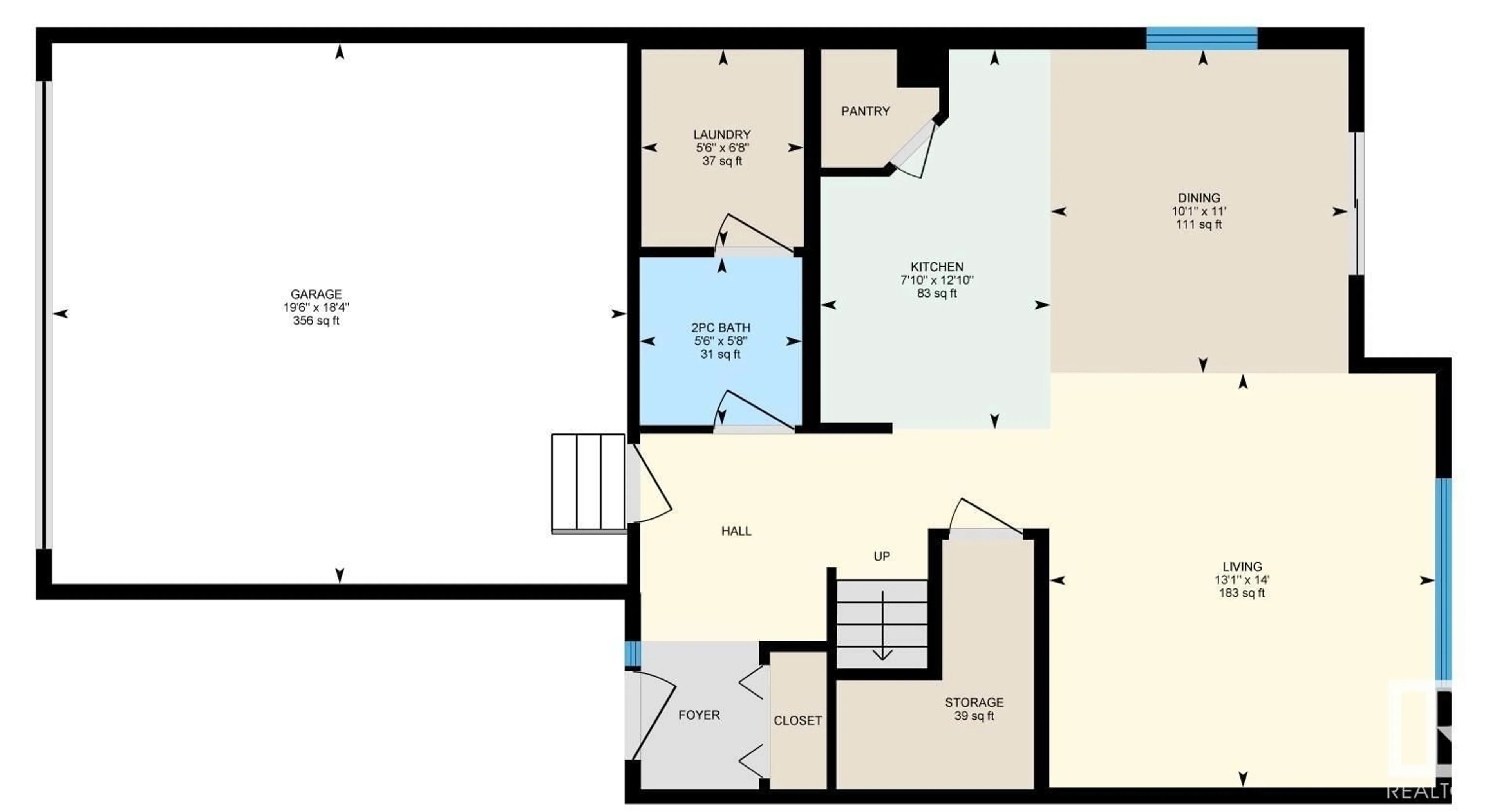 Floor plan for 3331 27 AV NW, Edmonton Alberta T6T1P7