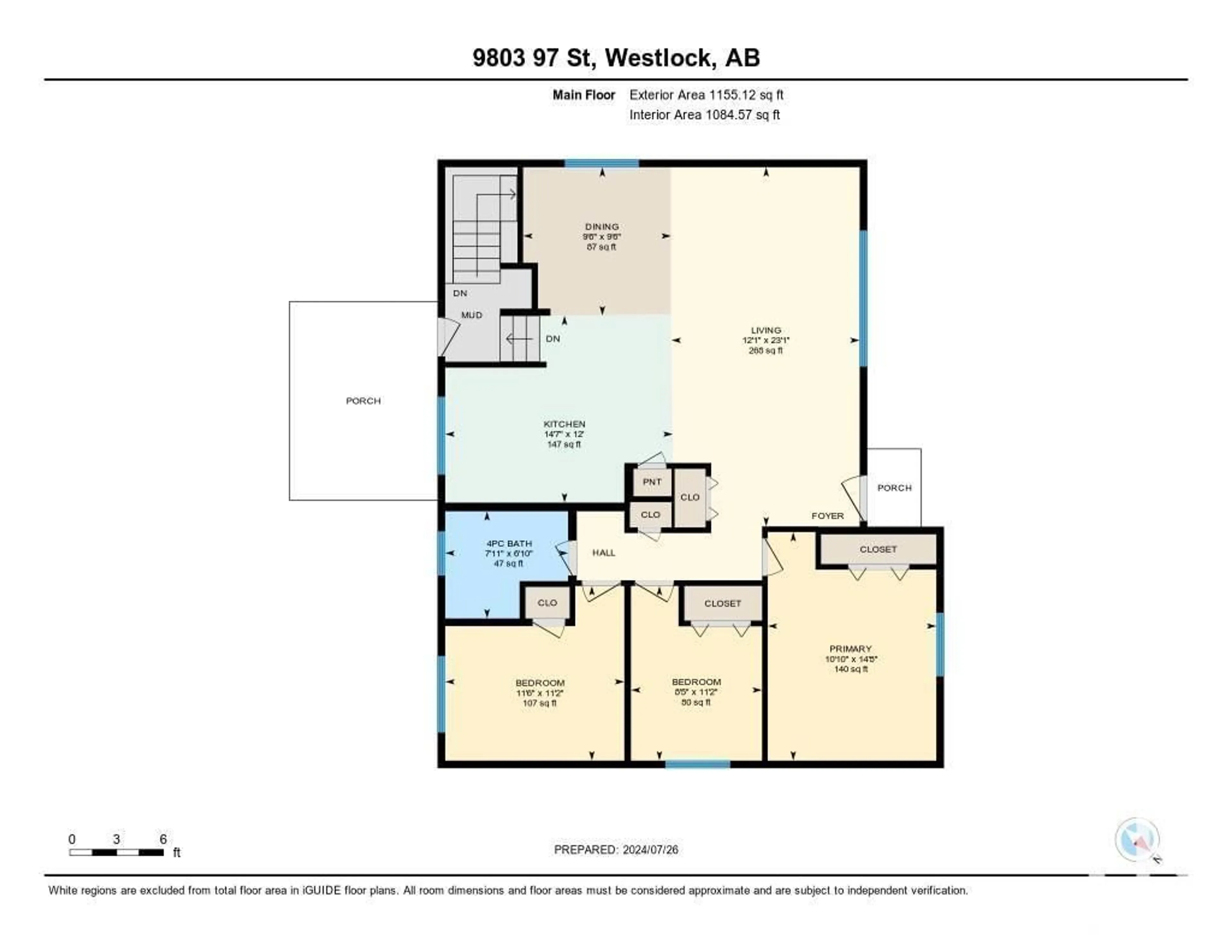 Floor plan for 9803 97 ST, Westlock Alberta T7P2A4