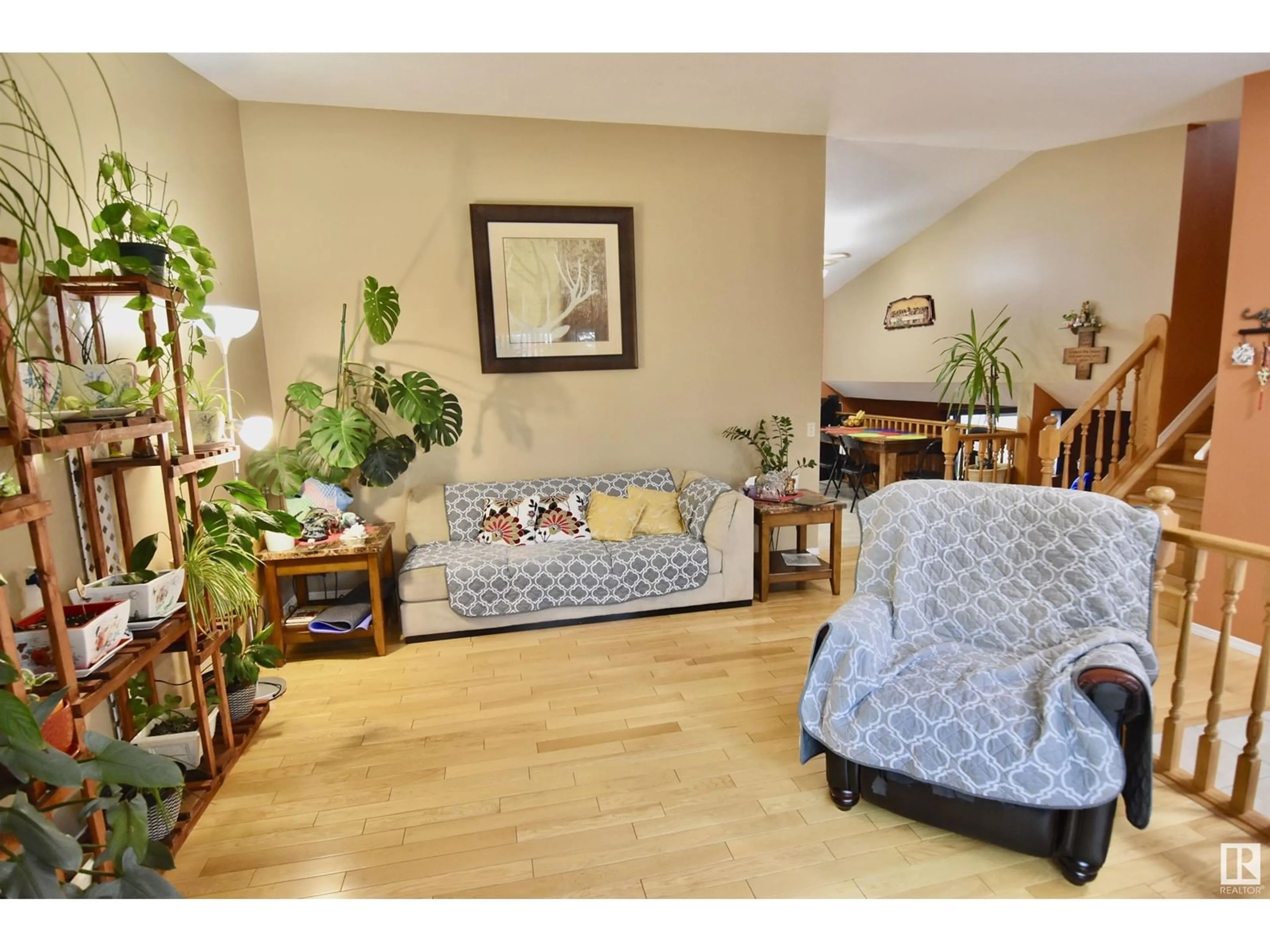 Living room, wood floors for 5410 52 AV, St. Paul Town Alberta T0A3A1