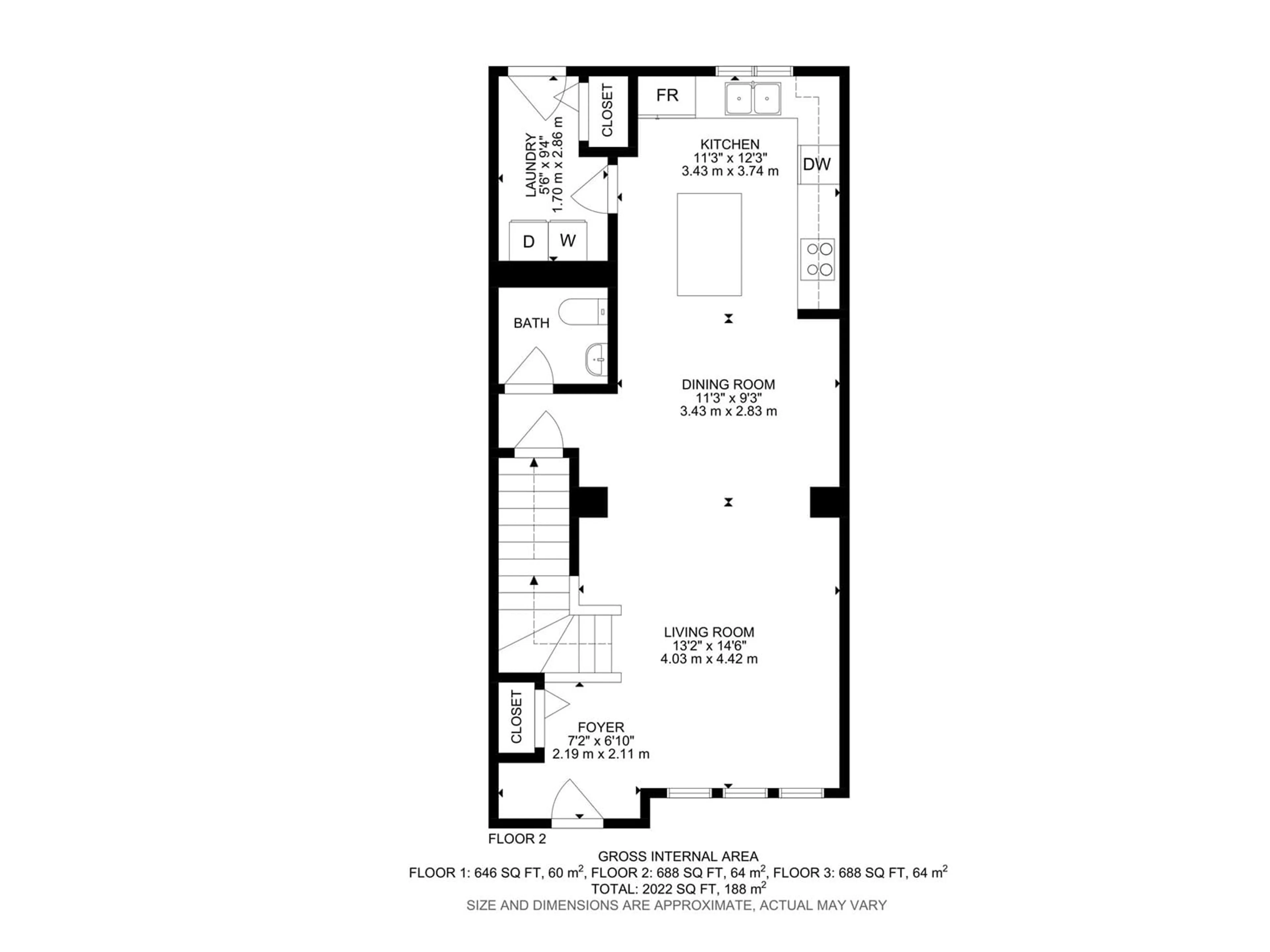 Floor plan for 1303 SANDSTONE BV, Sherwood Park Alberta T8H2N8