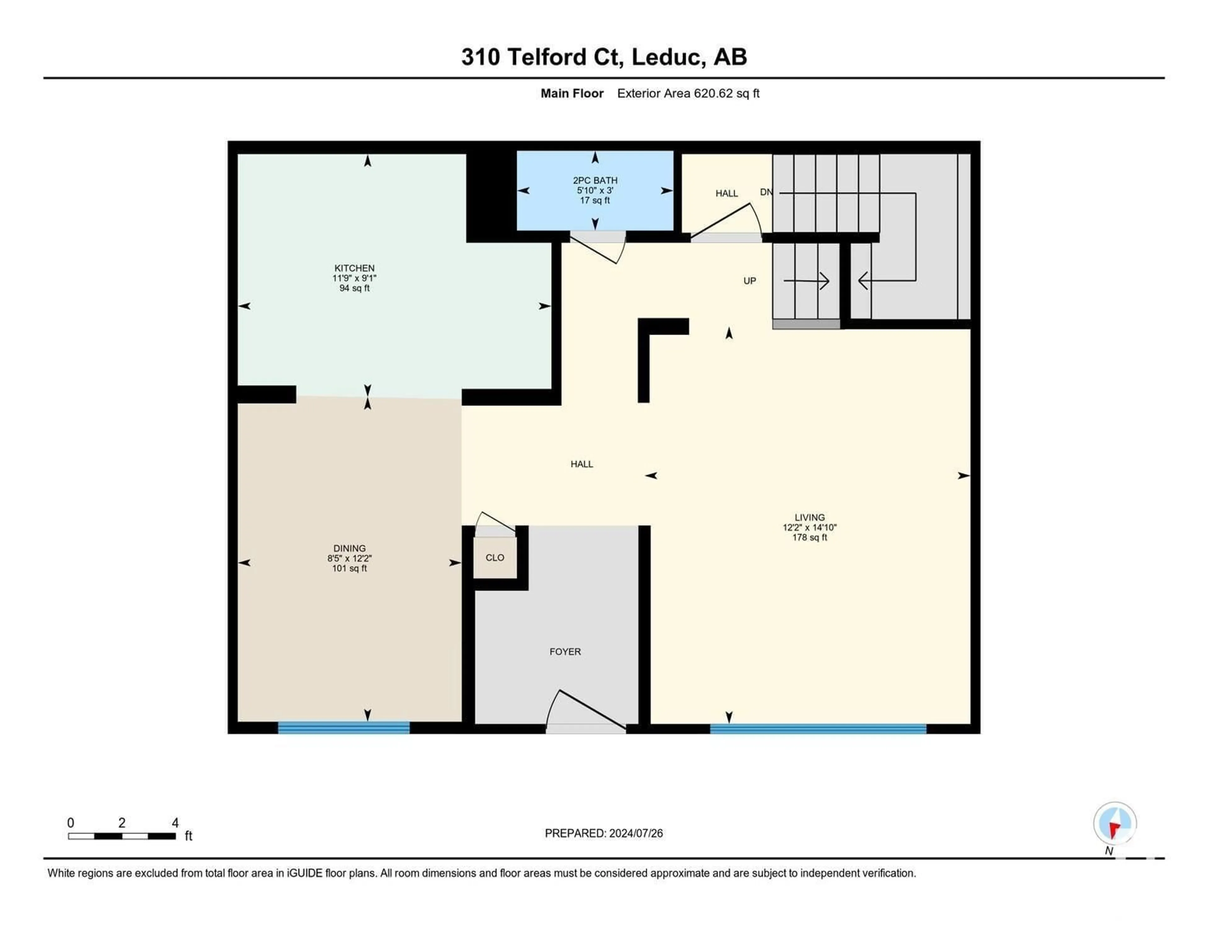 Floor plan for 310 TELFORD CO, Leduc Alberta T9E5M7