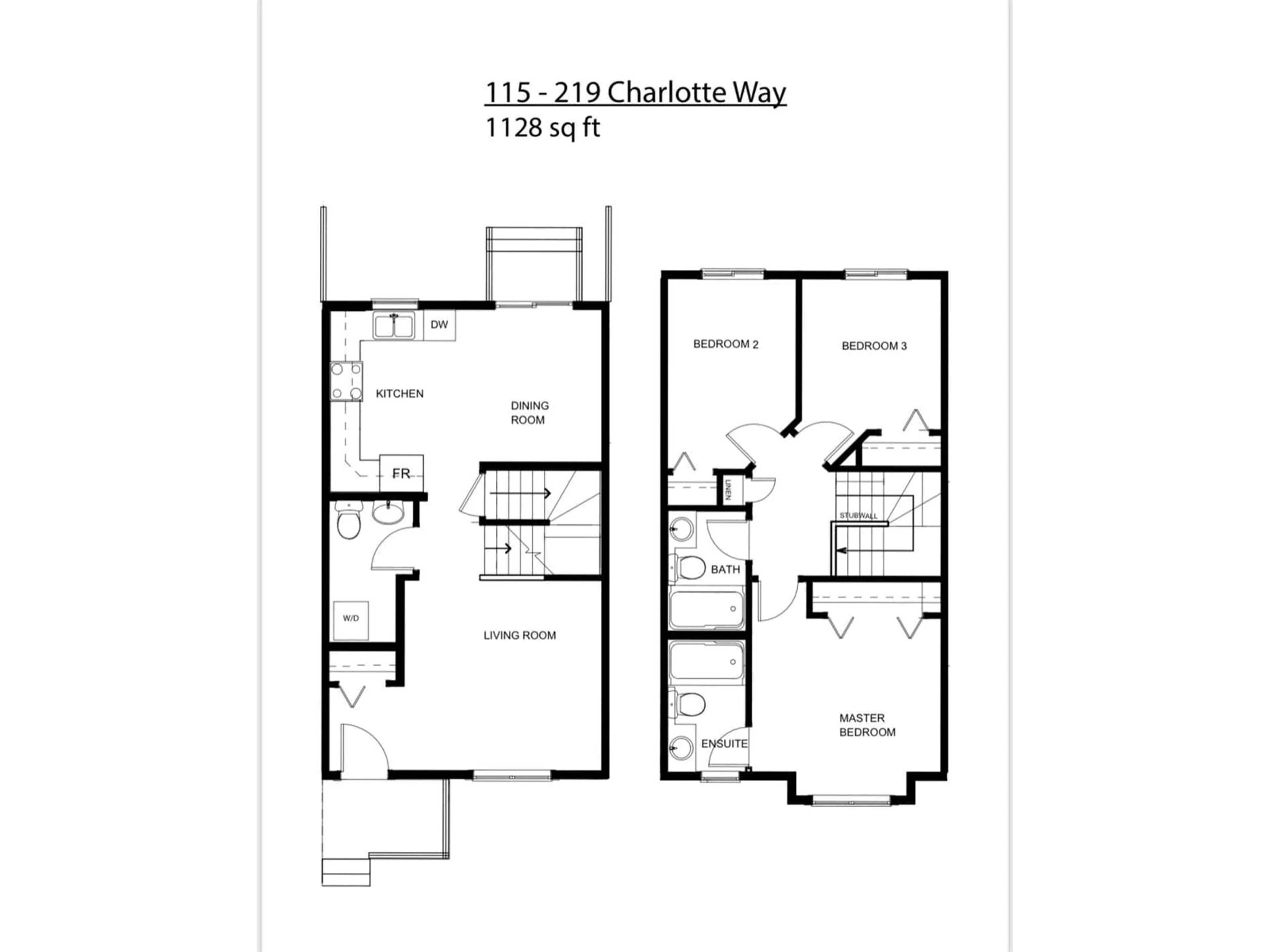 Floor plan for #115 219 CHARLOTTE WY, Sherwood Park Alberta T8H0T3