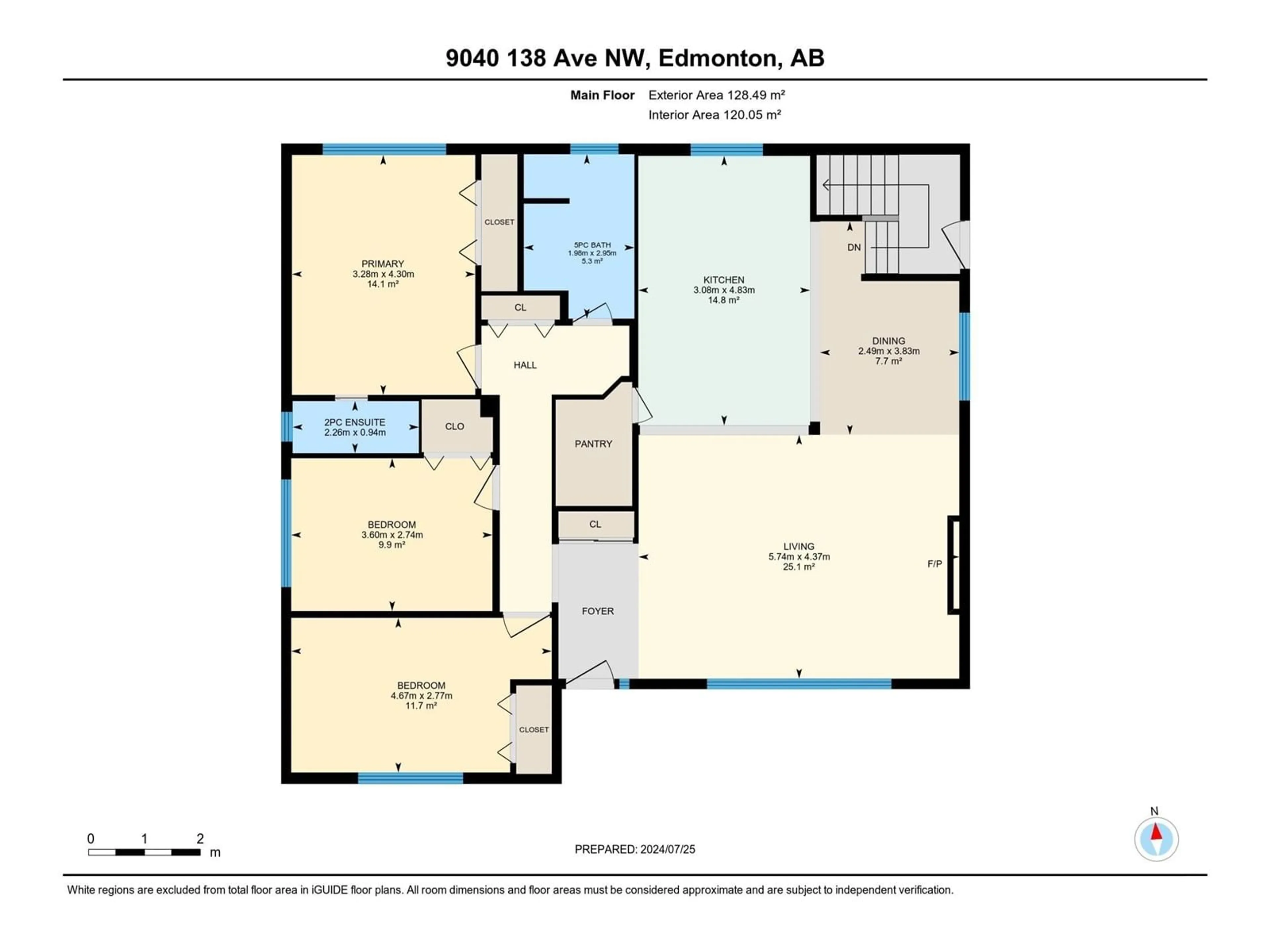 Floor plan for 9040 138 AV NW, Edmonton Alberta T5E2A9