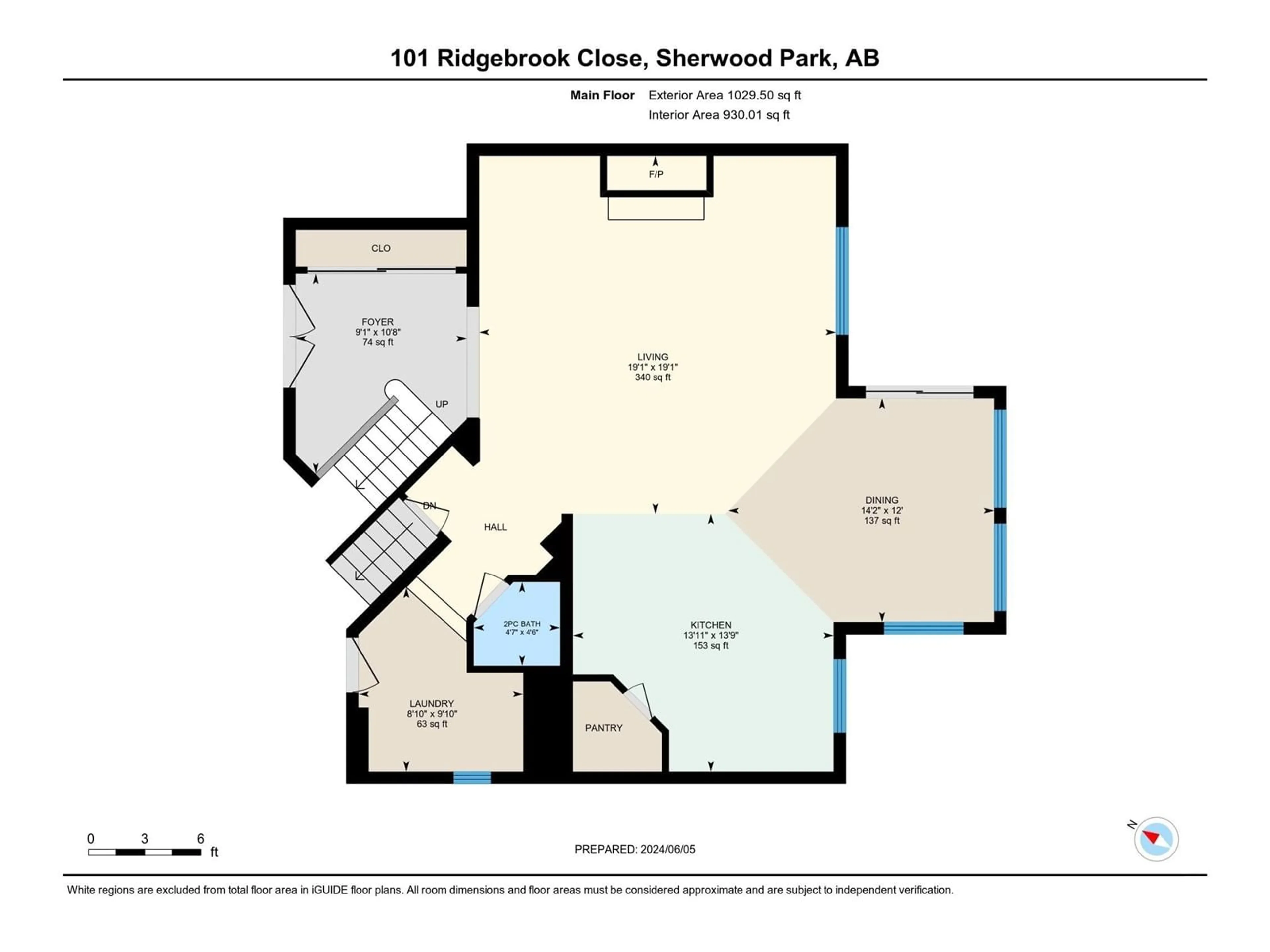 Floor plan for 101 RIDGEBROOK CL, Sherwood Park Alberta T8A6L9