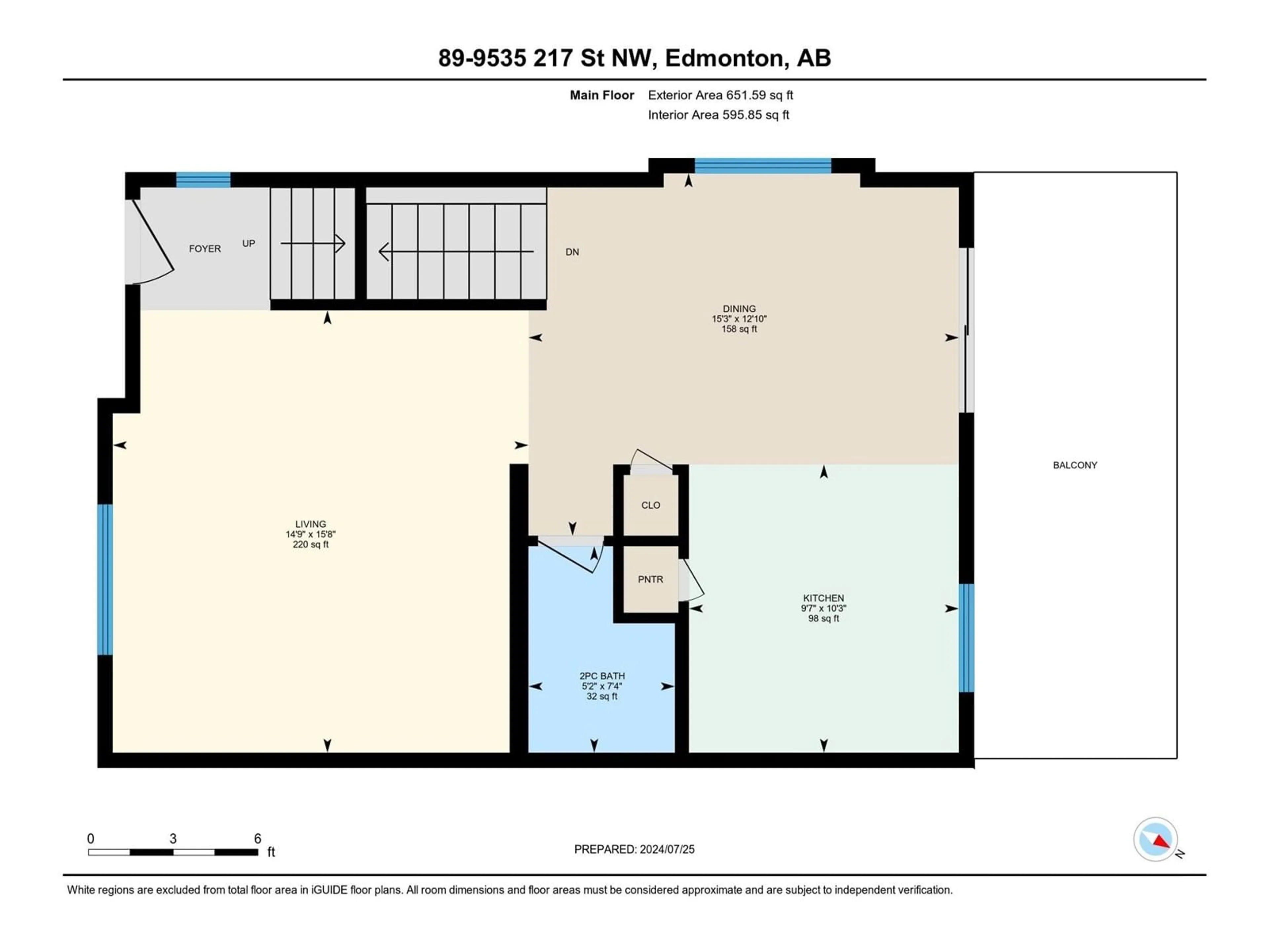 Floor plan for #89 9535 217 ST NW, Edmonton Alberta T5T4P5