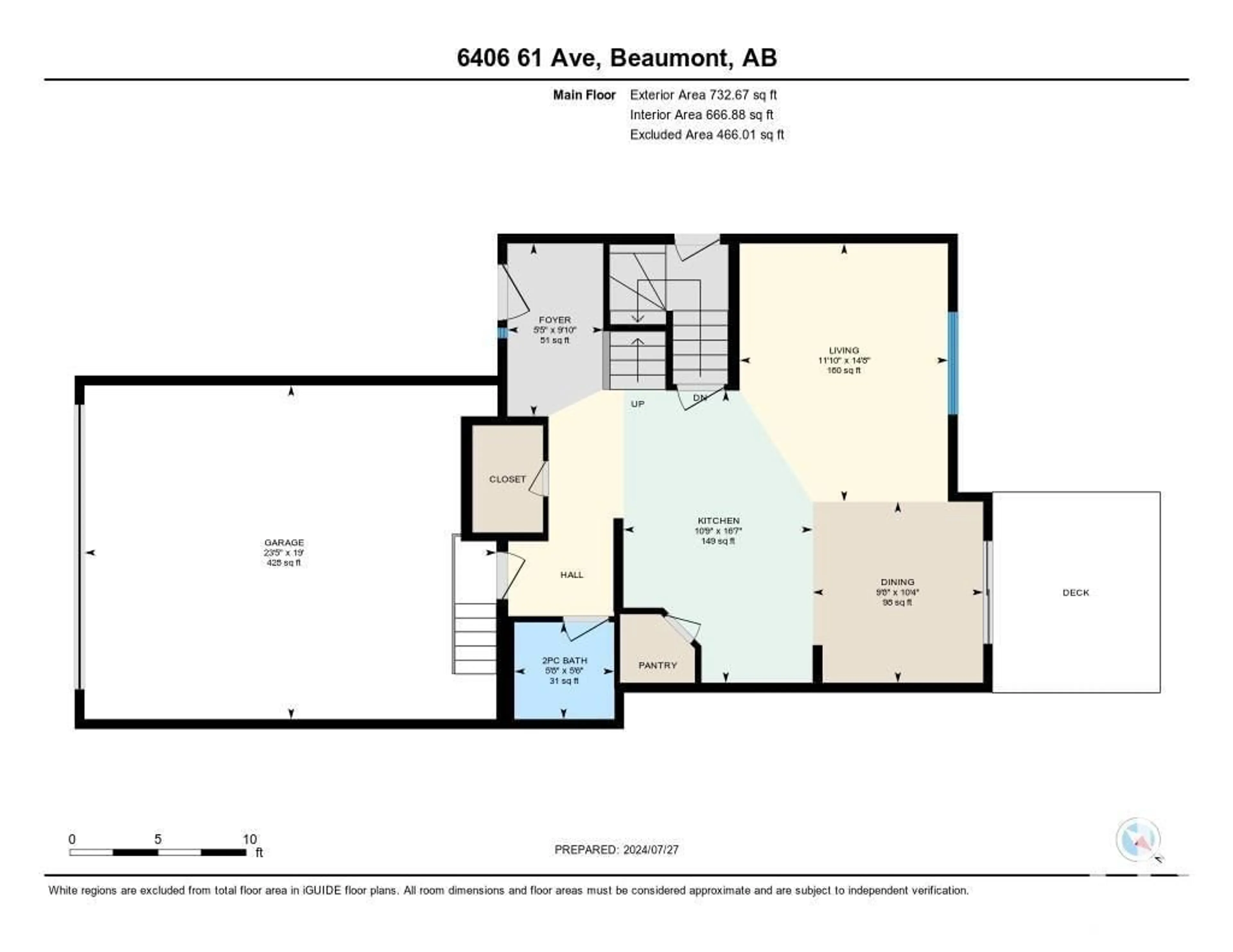 Floor plan for 6406 61 AV, Beaumont Alberta T4X1Z2