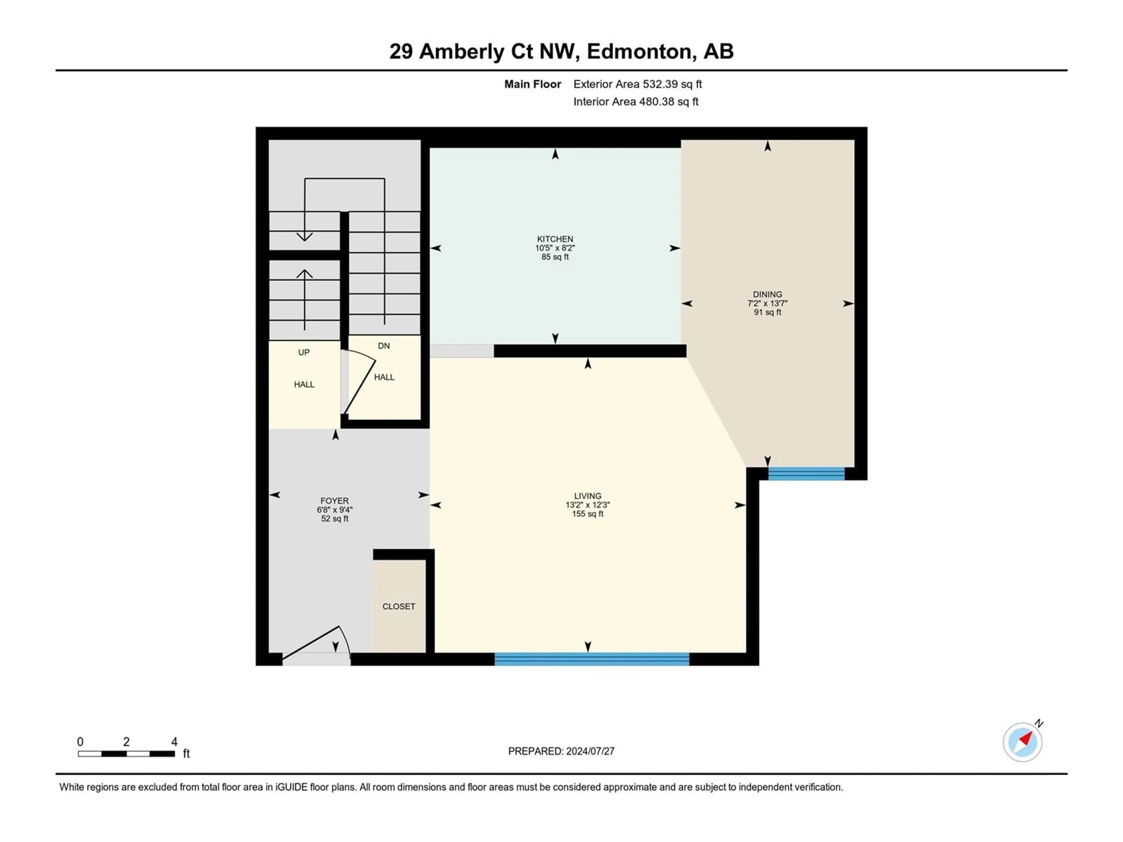 Floor plan for 29 AMBERLY CO NW NW, Edmonton Alberta T5A2H9