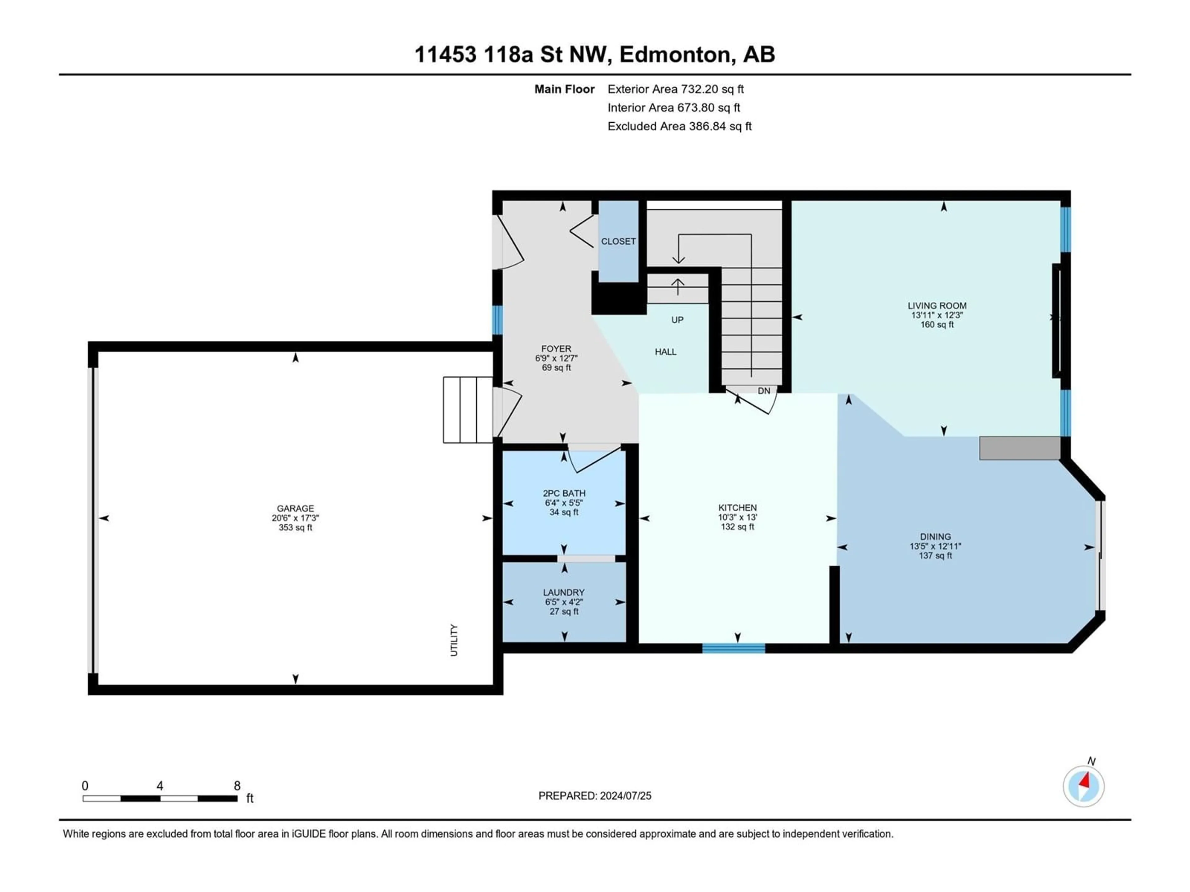 Floor plan for 11453 118A ST NW, Edmonton Alberta T5G3J2