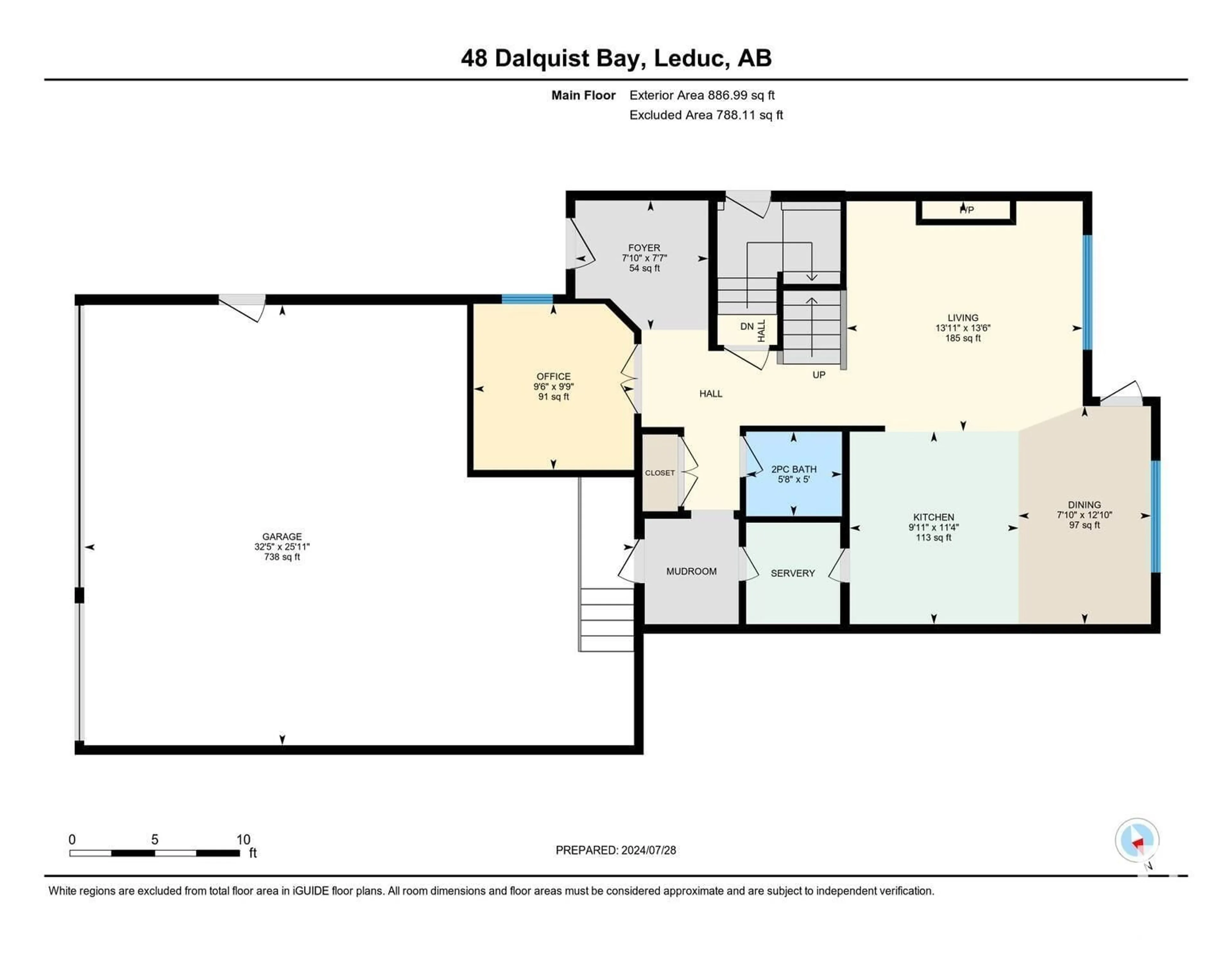 Floor plan for 48 Dalquist BA, Leduc Alberta T9E0N5