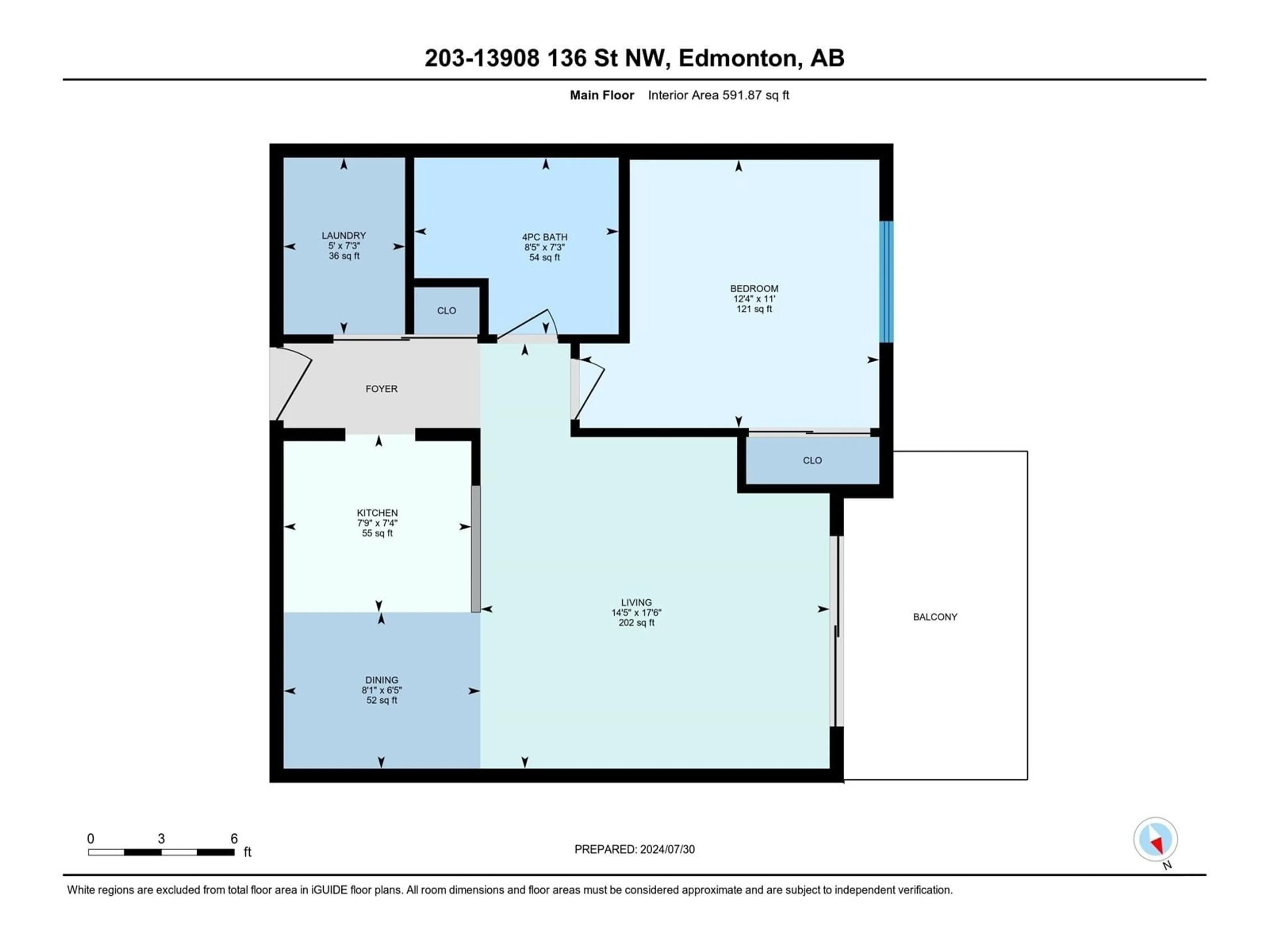 Floor plan for #203 13908 136 ST NW, Edmonton Alberta T6V1Y5