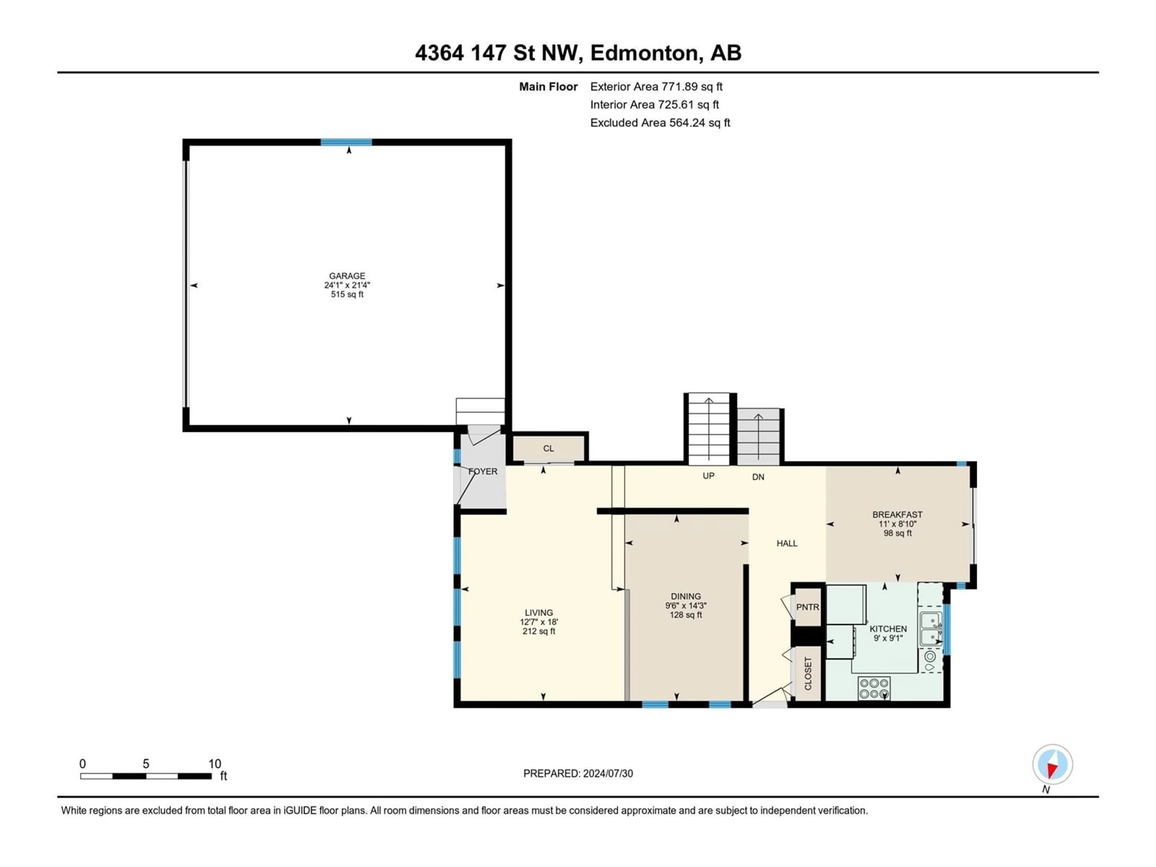 Floor plan for 4364 147 ST NW, Edmonton Alberta T6H5V2