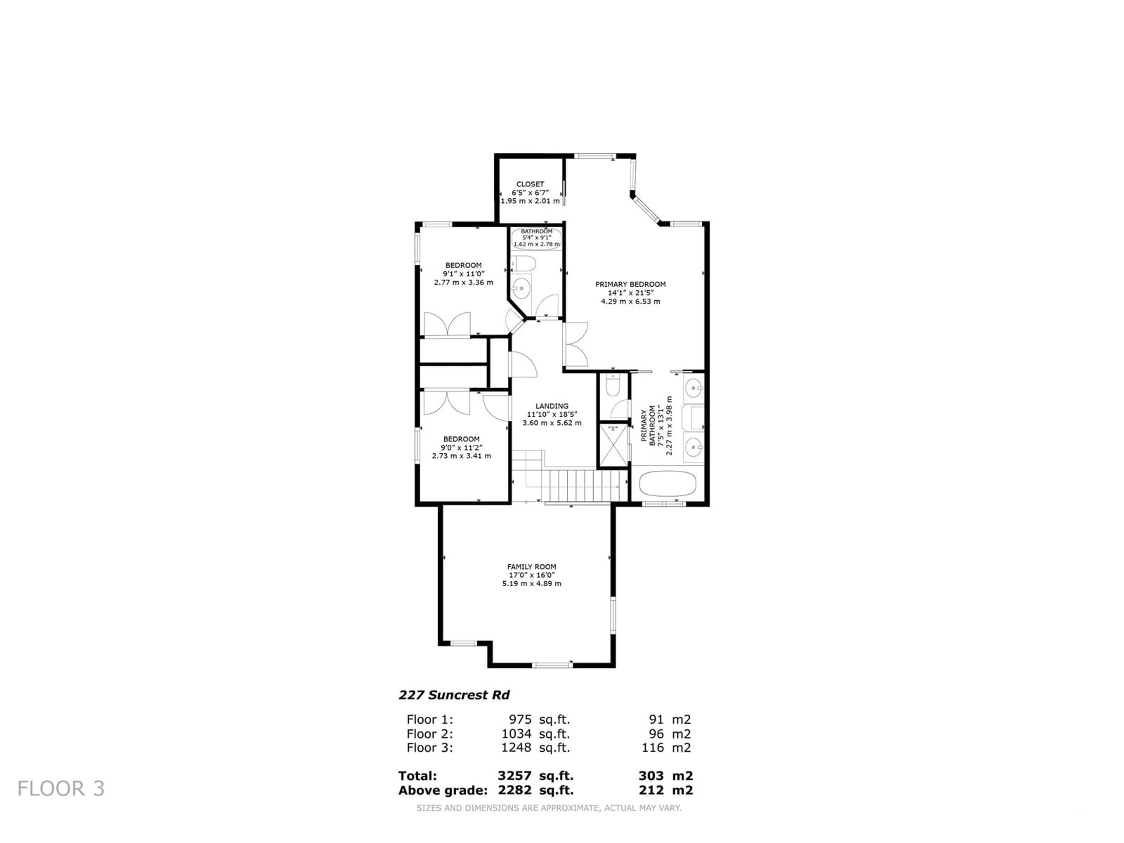 Floor plan for 227 SUNCREST RD, Sherwood Park Alberta T8H0B5