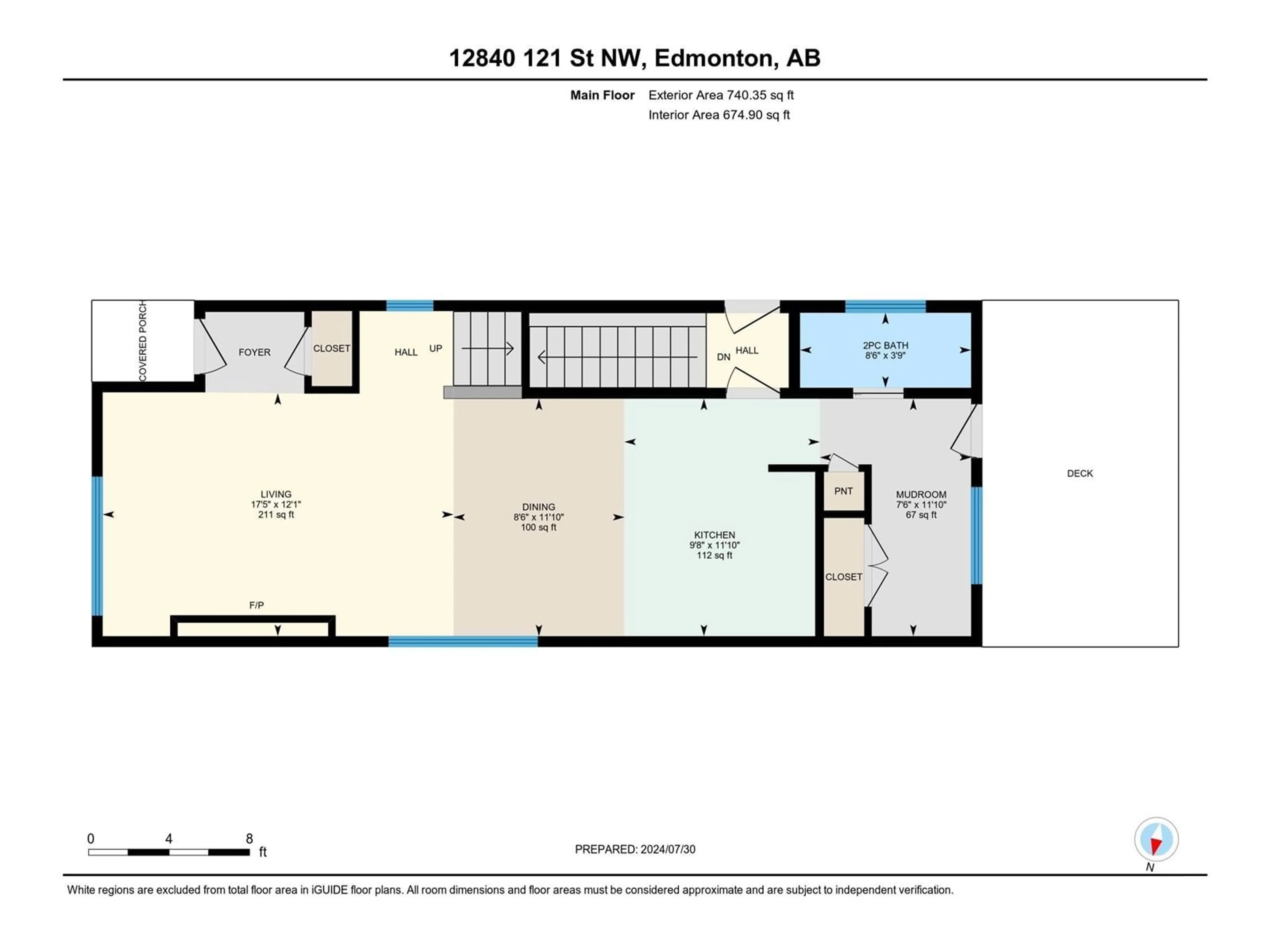Floor plan for 12840 121 ST NW, Edmonton Alberta T5L0A9