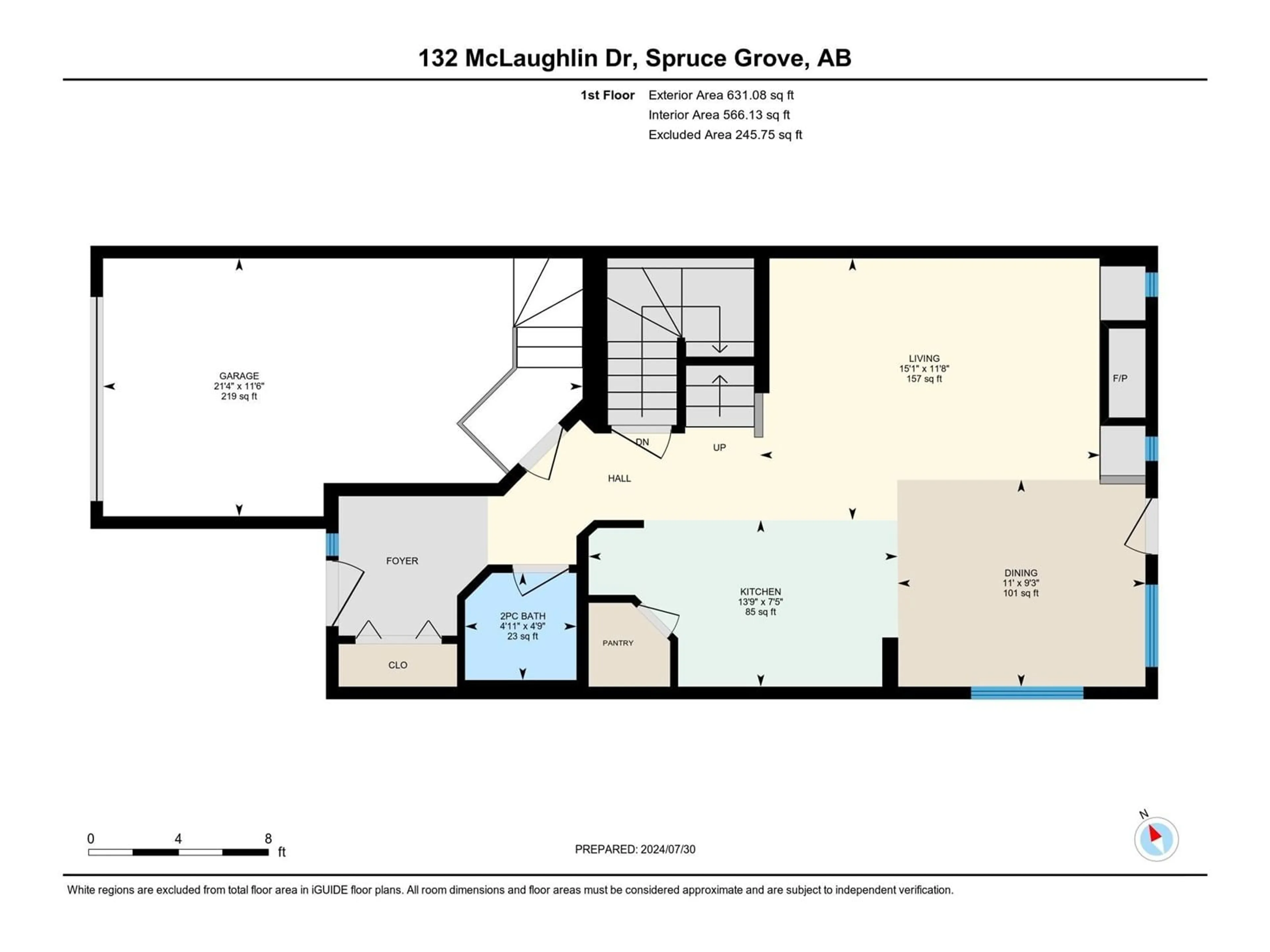Floor plan for 132 MCLAUGHLIN DR, Spruce Grove Alberta T7X0K3