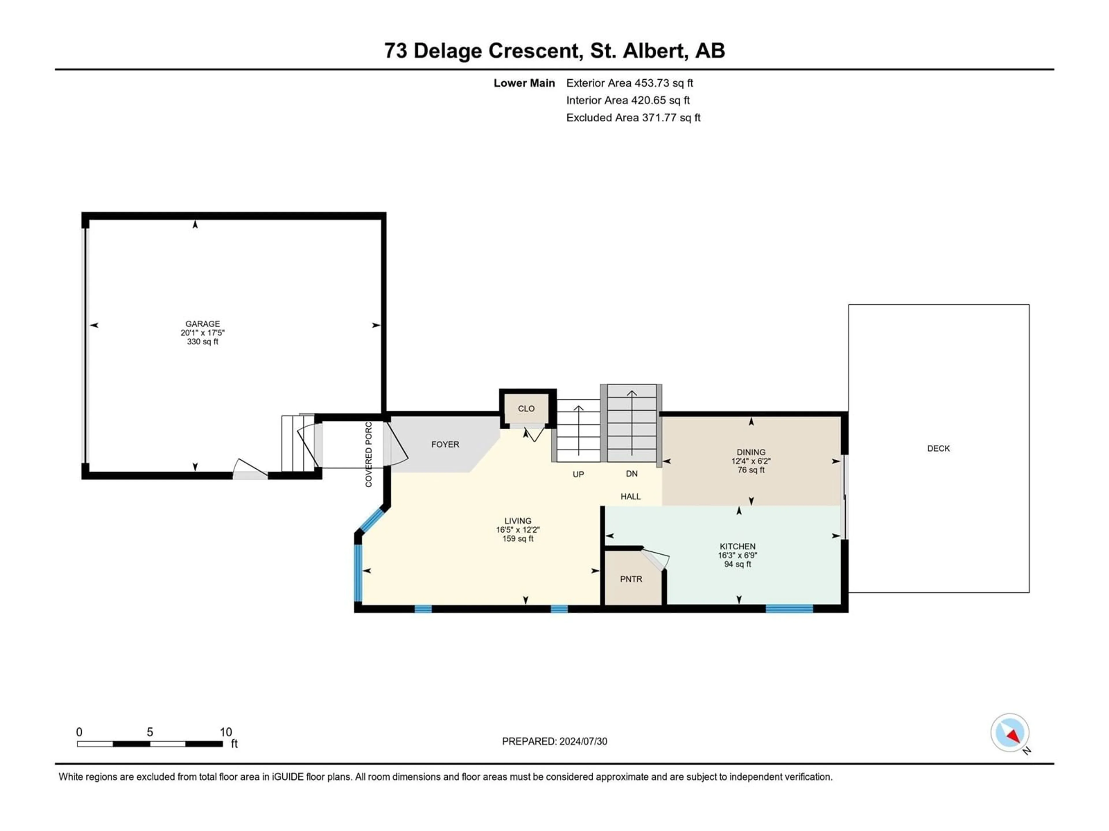 Floor plan for 73 DELAGE CR, St. Albert Alberta T8N6J6