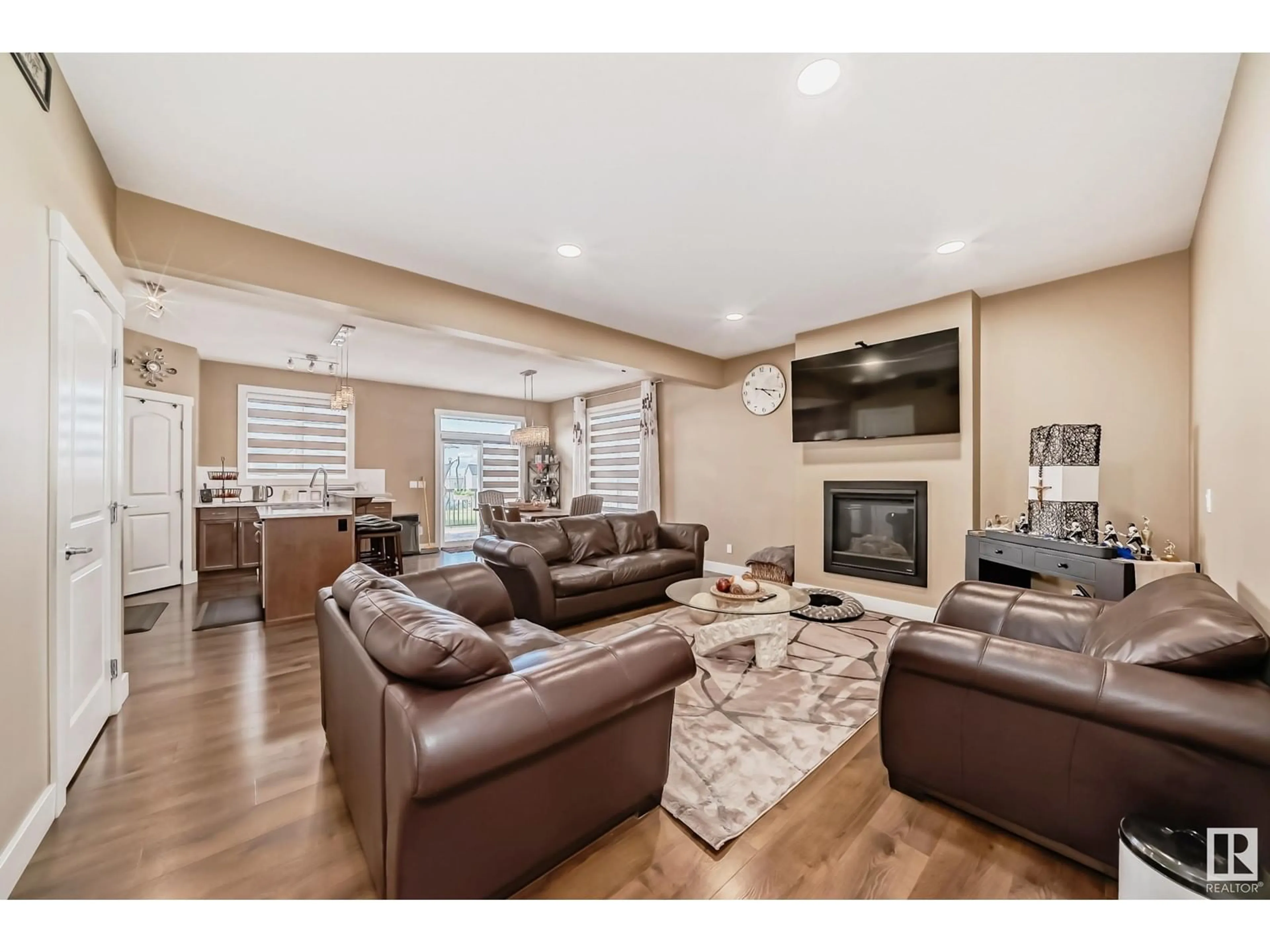 Living room, wood floors for 8549 CUSHING PLACE PL SW SW, Edmonton Alberta T6W3L2