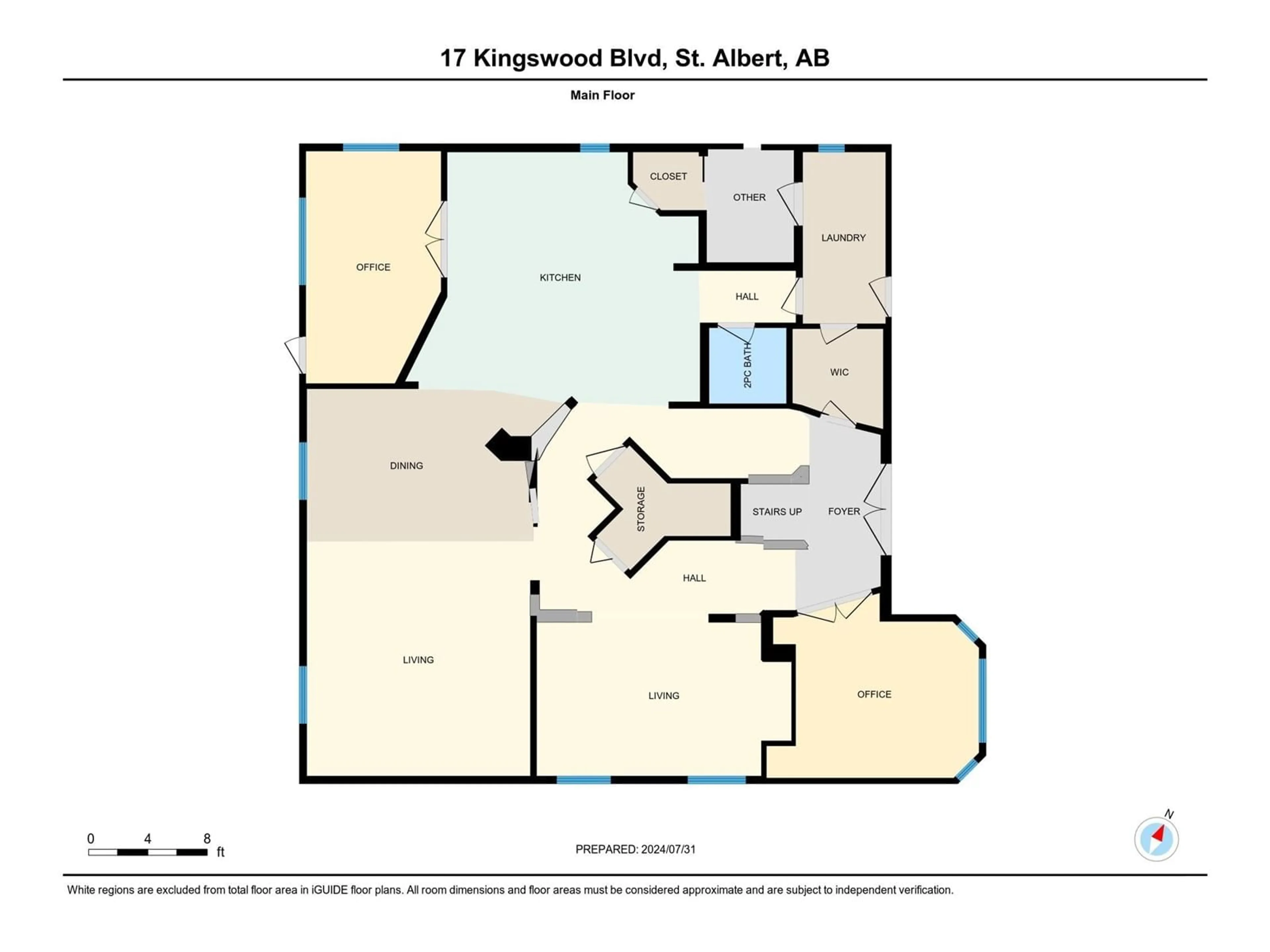 Floor plan for 17 KINGSWOOD BV, St. Albert Alberta T8N7J1
