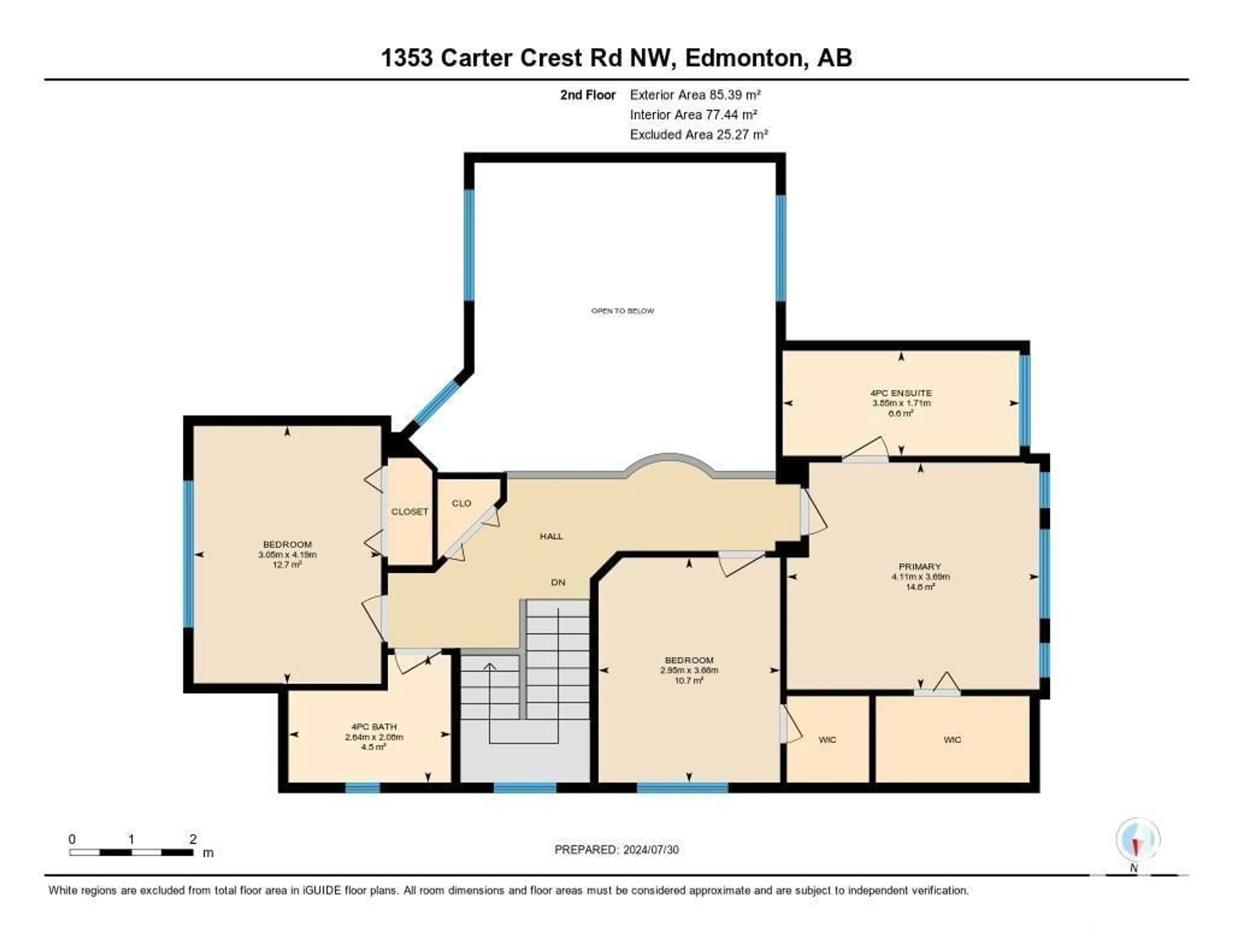 Floor plan for 1353 CARTER CREST RD NW, Edmonton Alberta T6R2L5