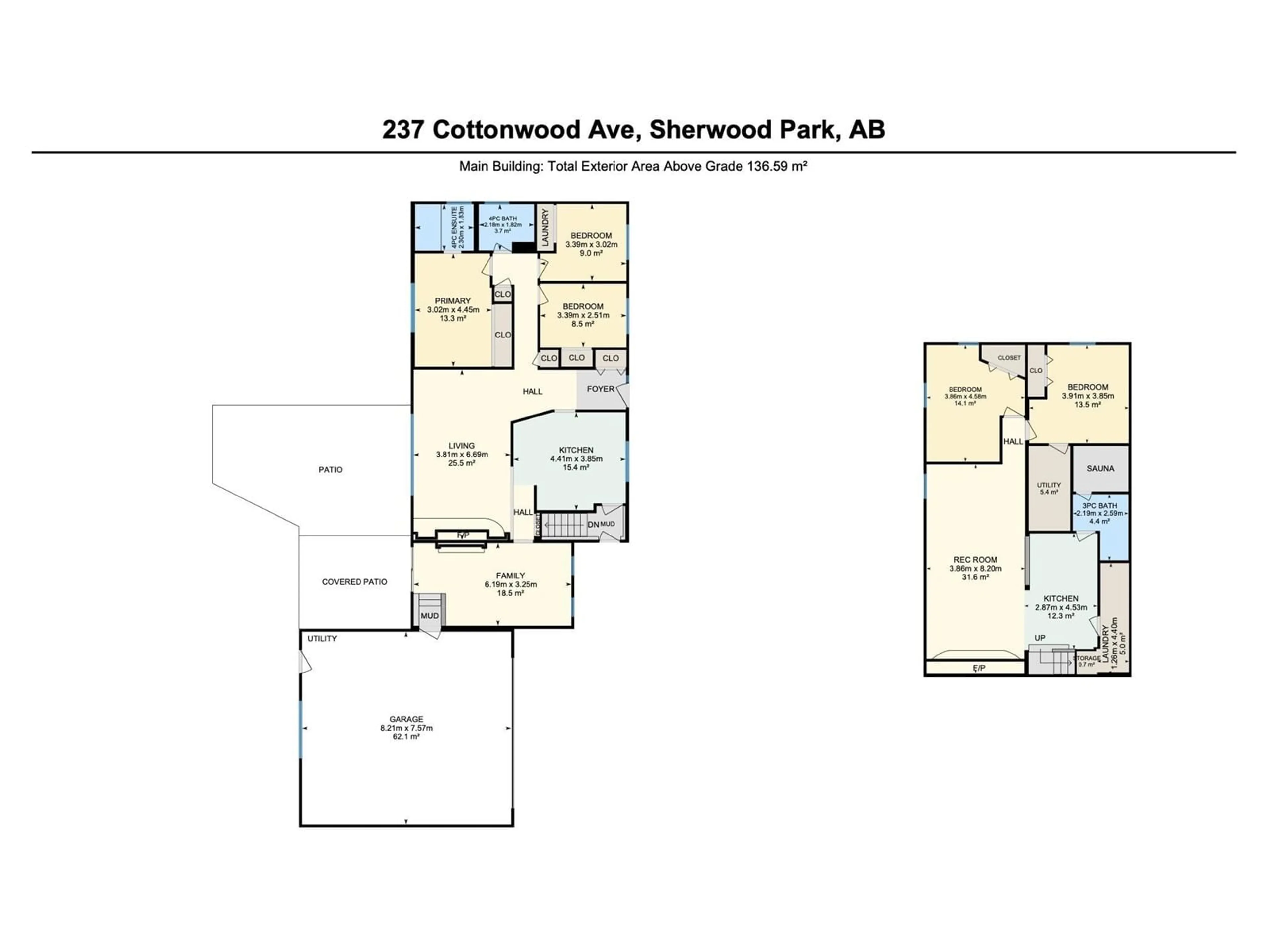 Floor plan for 237 COTTONWOOD AV, Sherwood Park Alberta T8A1Y3