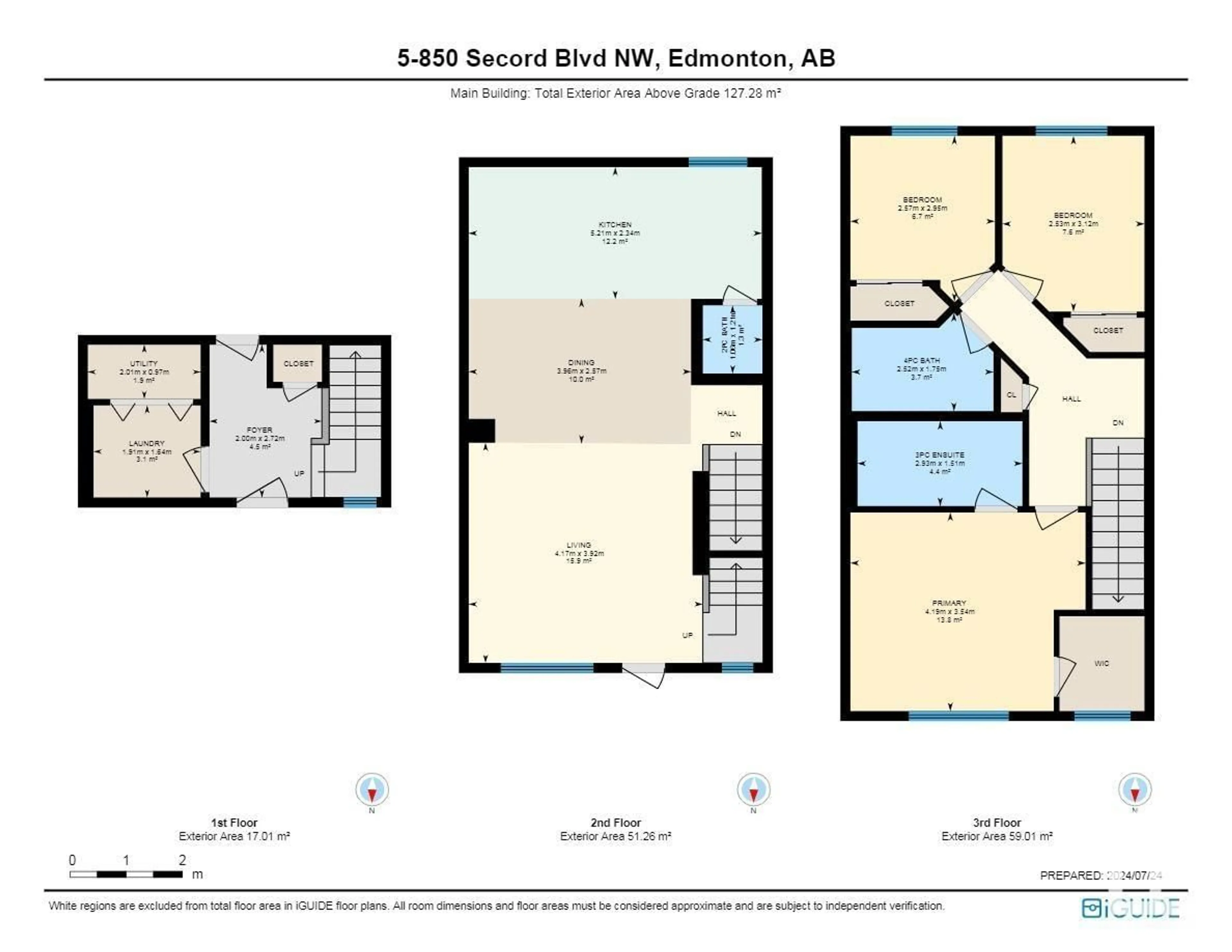 Floor plan for #5 850 Secord blvd NW NW, Edmonton Alberta T5T7R9
