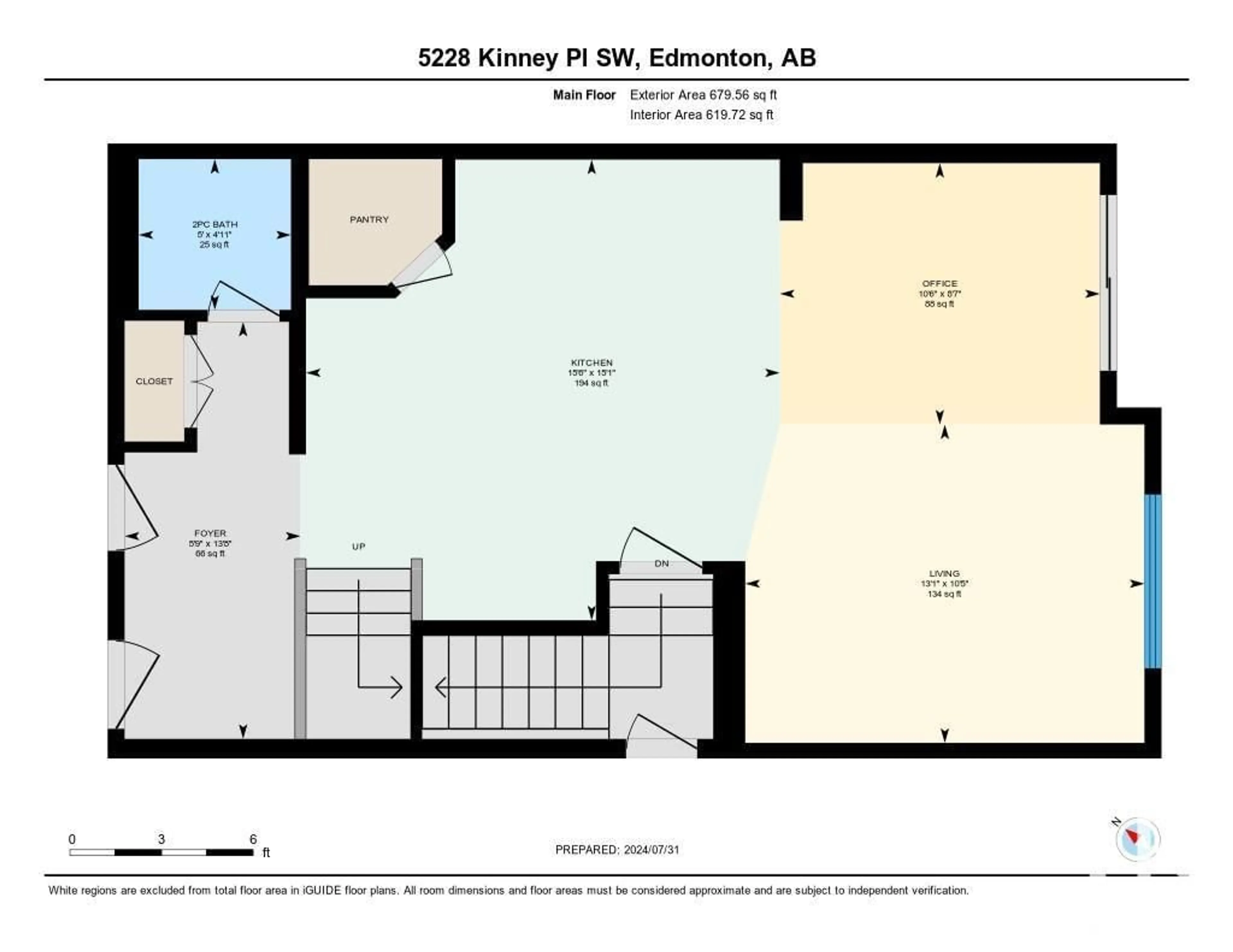 Floor plan for 5228 KINNEY PLACE SW, Edmonton Alberta T6W5G5