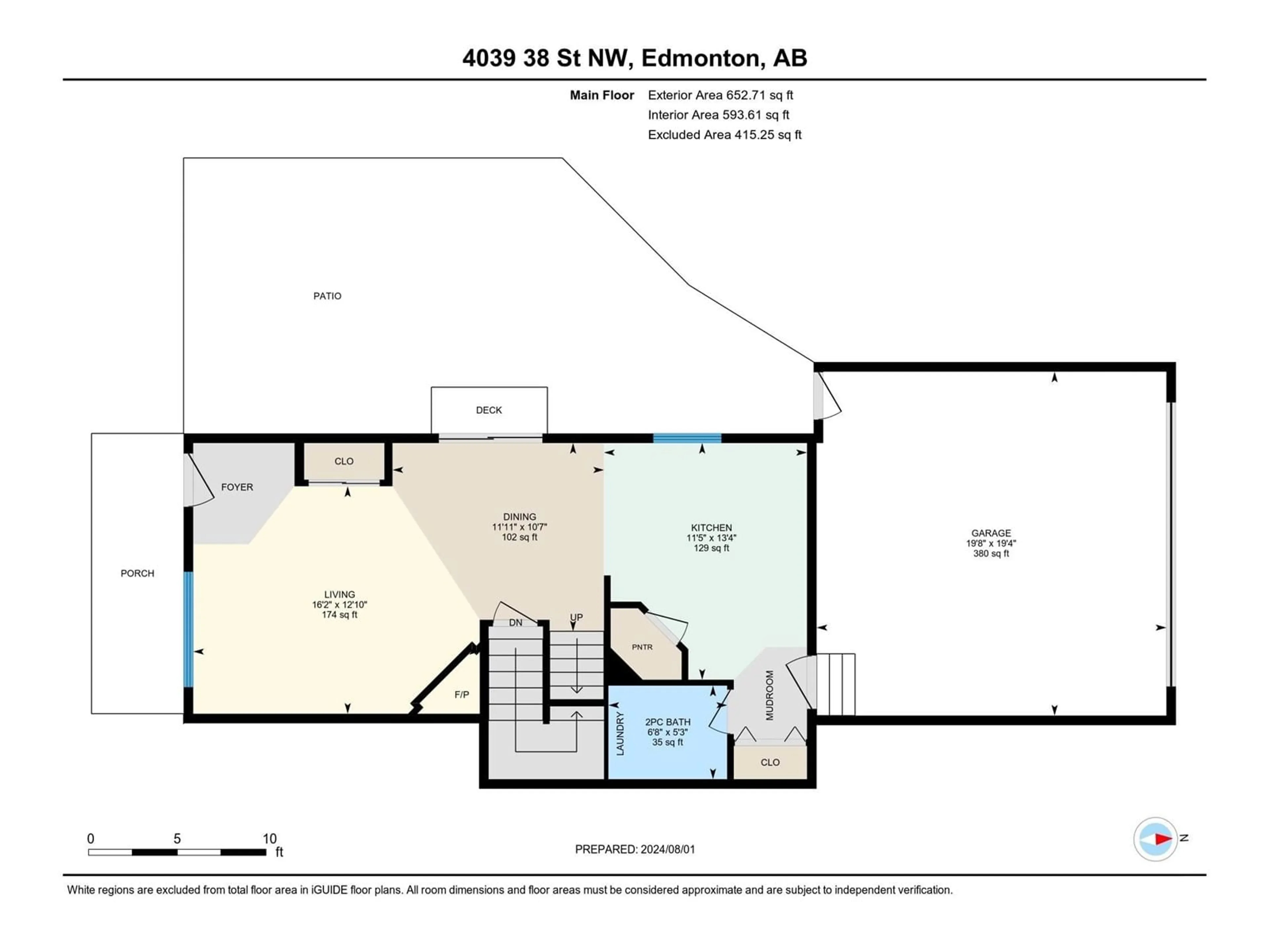 Floor plan for 4039 38 ST NW, Edmonton Alberta T6L6W8