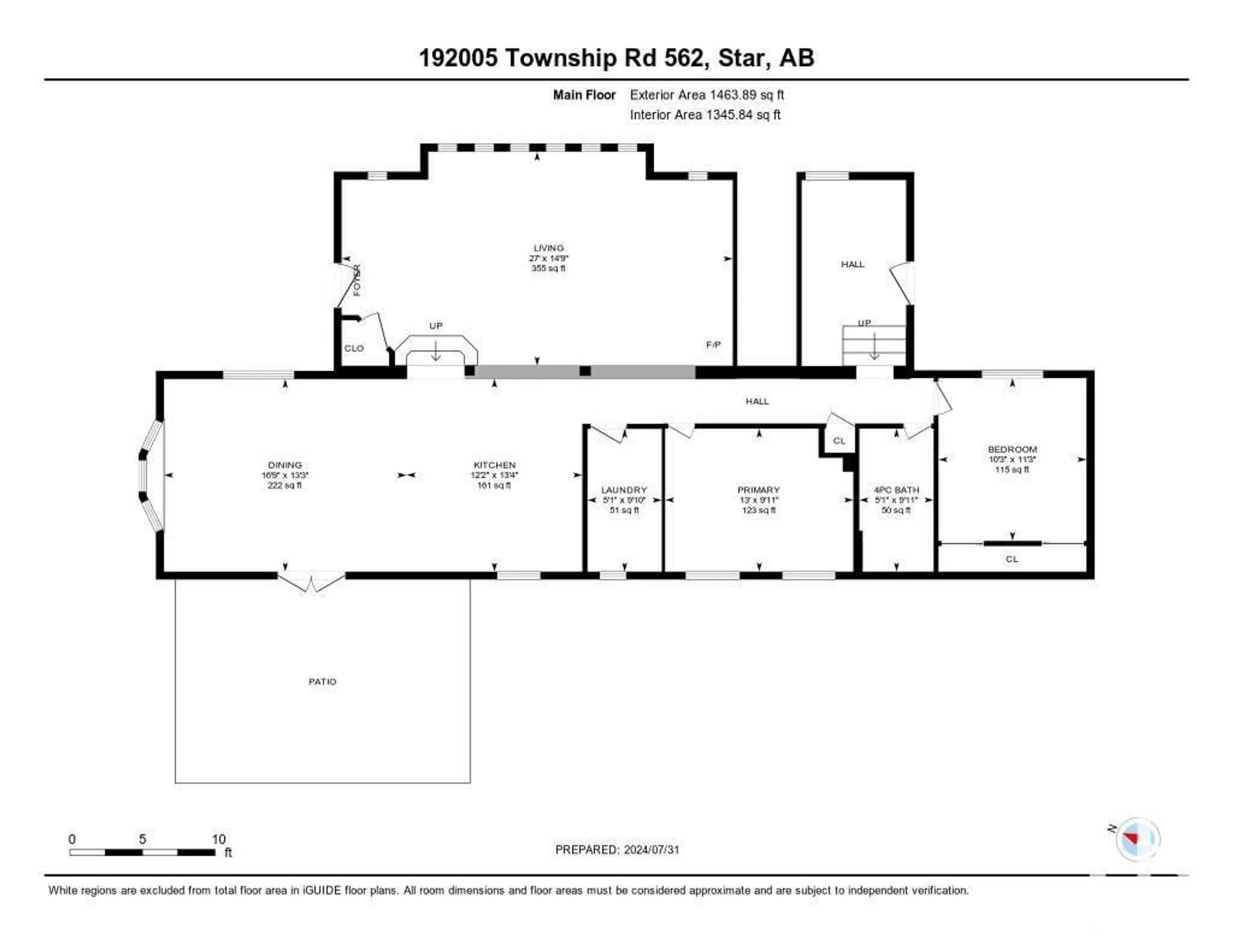 Floor plan for 192005 Twp 562, Rural Lamont County Alberta T0B2R0