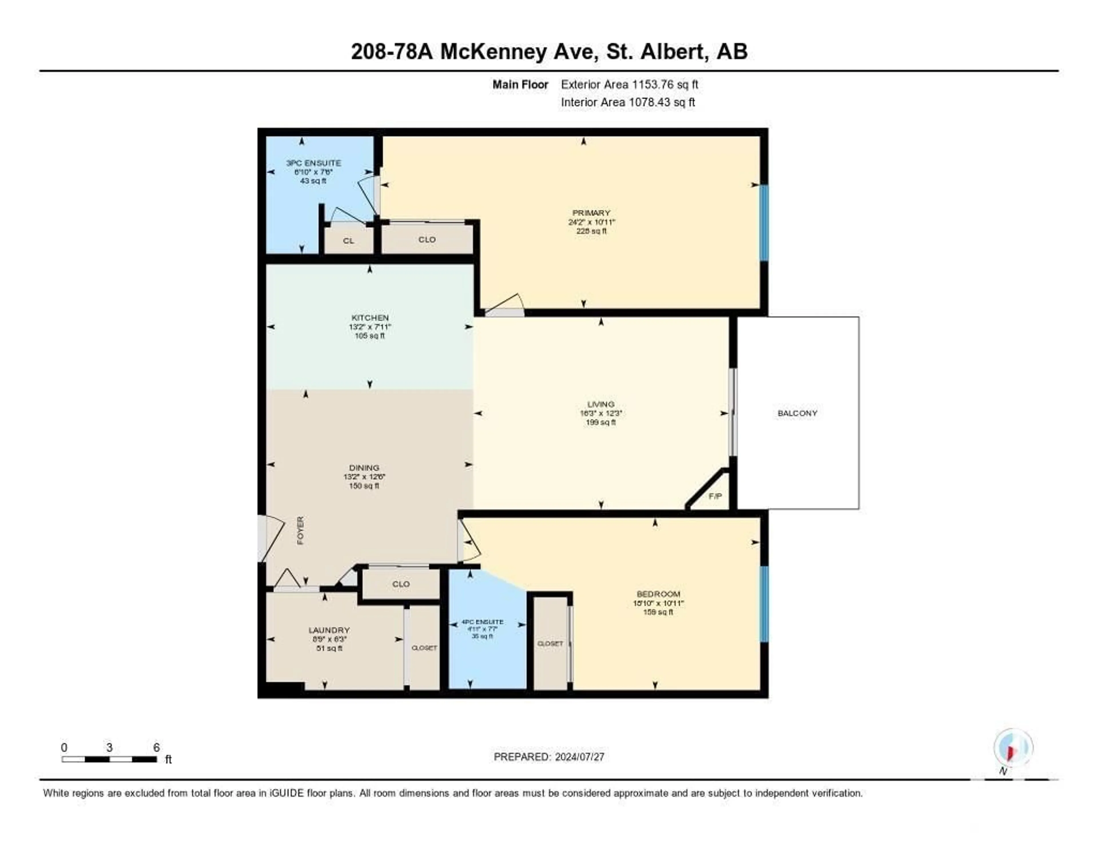 Floor plan for #208 78A MCKENNEY AV, St. Albert Alberta T8N7E6