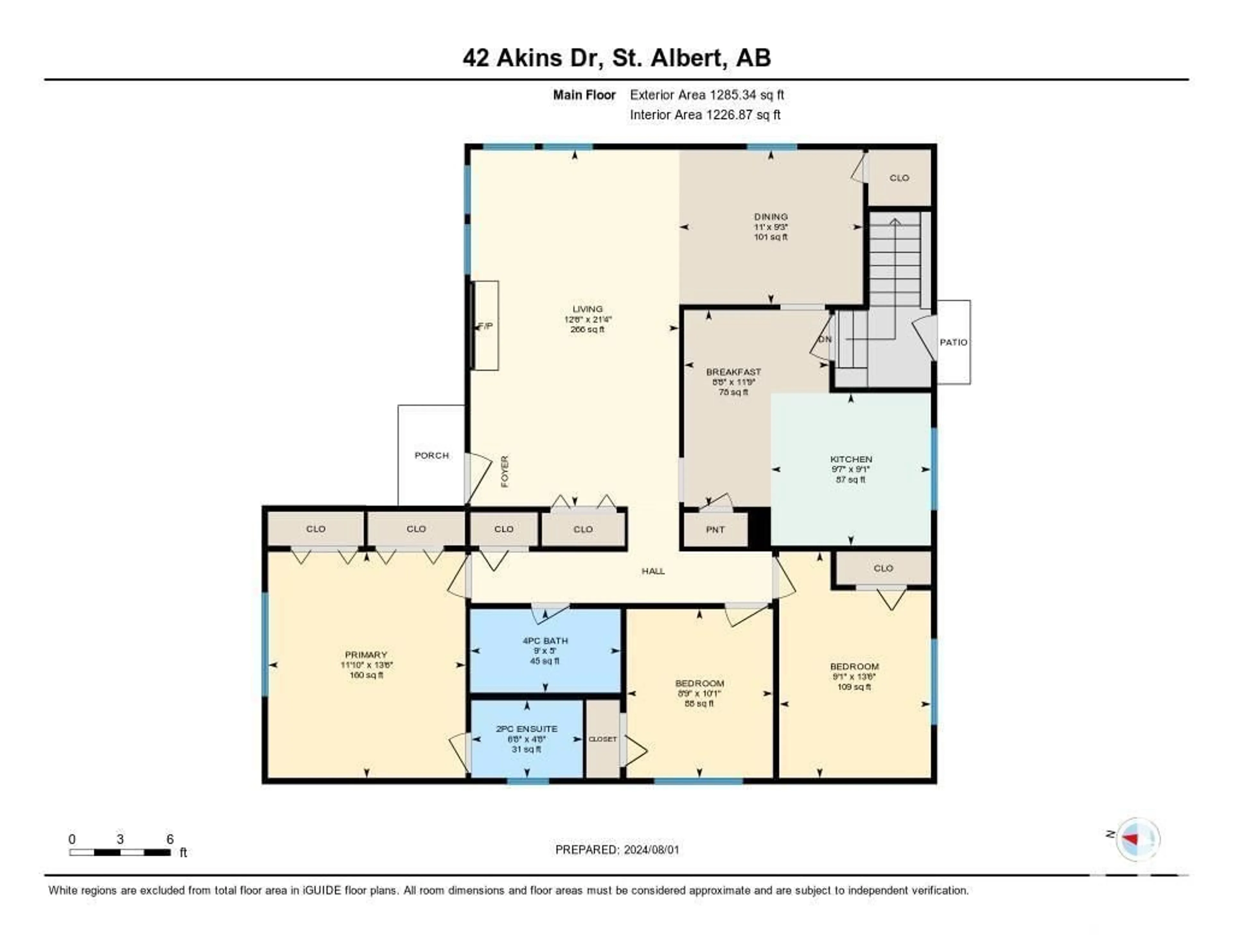 Floor plan for 42 AKINS DR, St. Albert Alberta T8N2P4