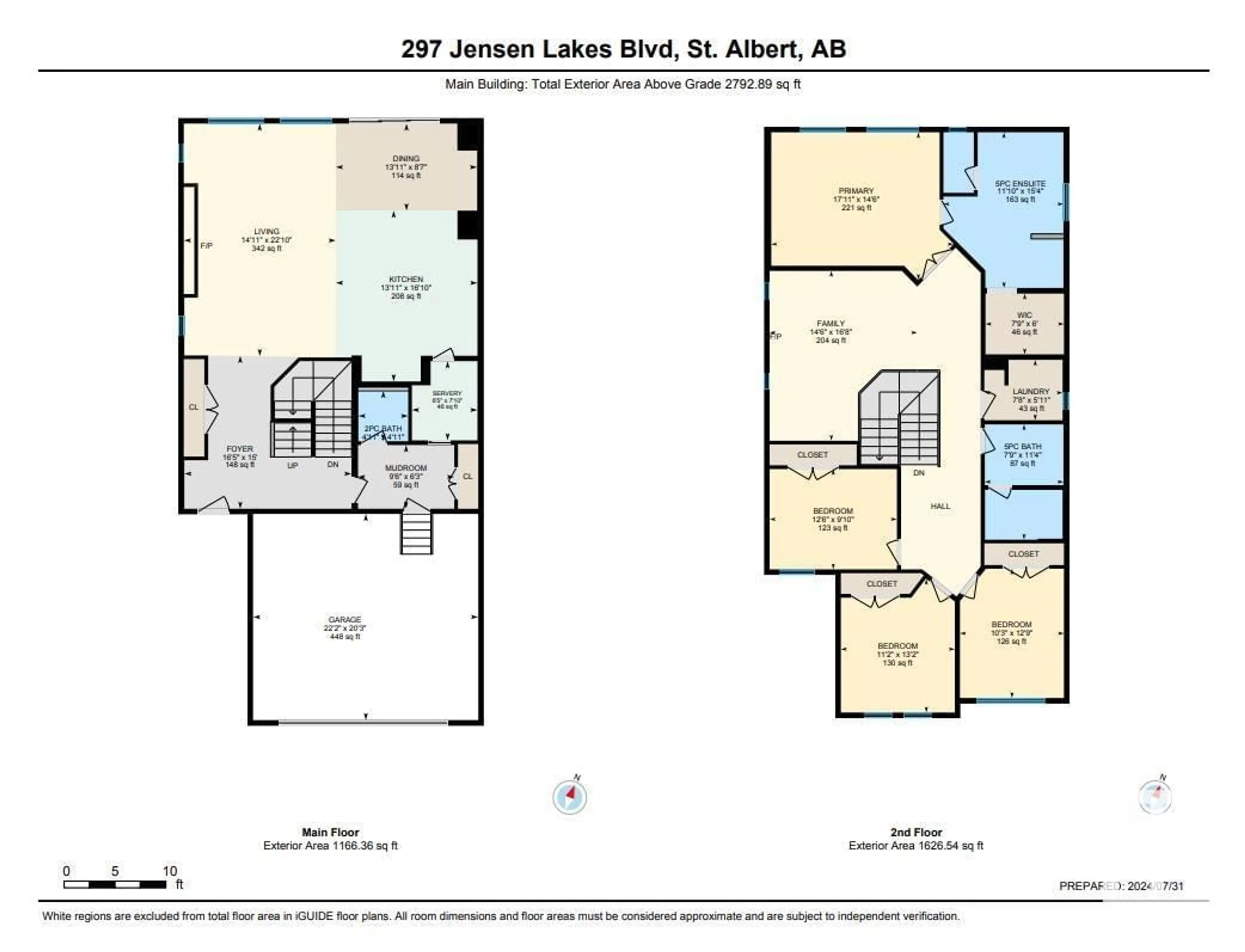 Floor plan for 297 JENSEN LAKES BV, St. Albert Alberta T8N7Z5