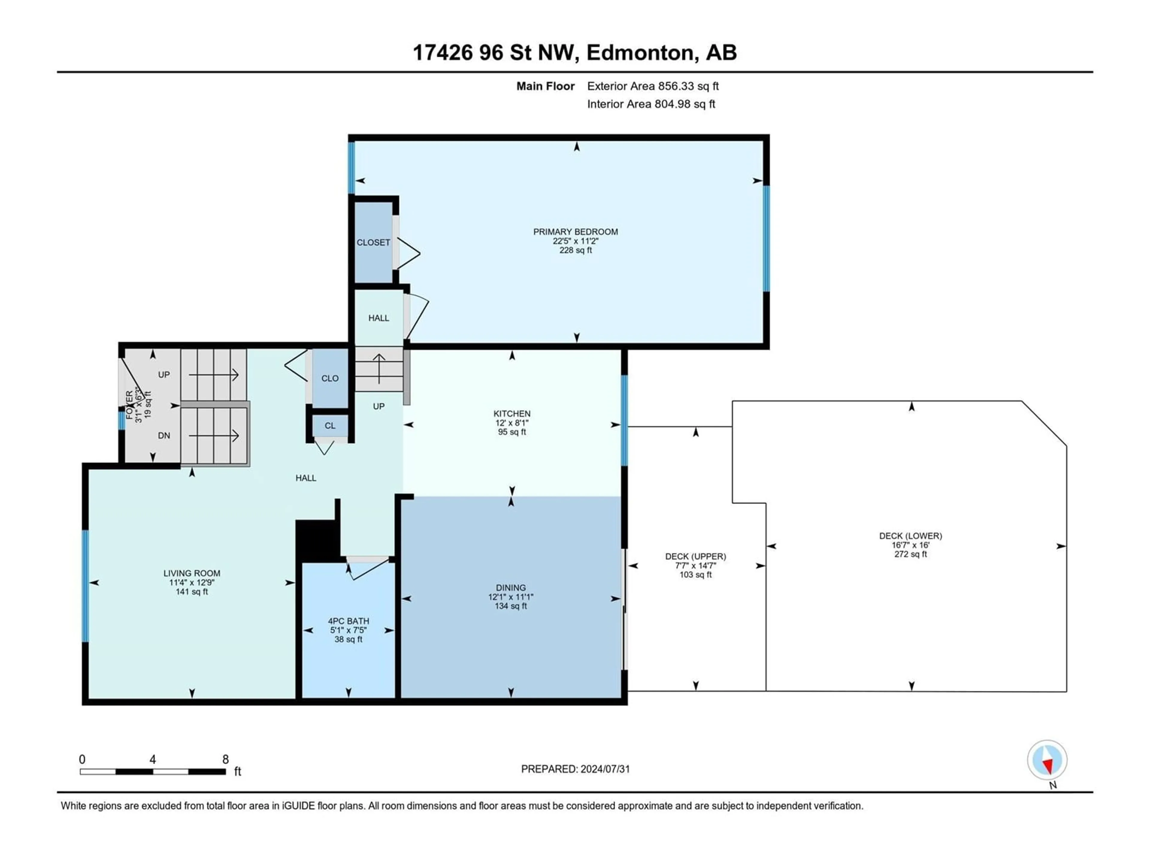 Floor plan for 17426 96 ST NW, Edmonton Alberta T5Z2B7