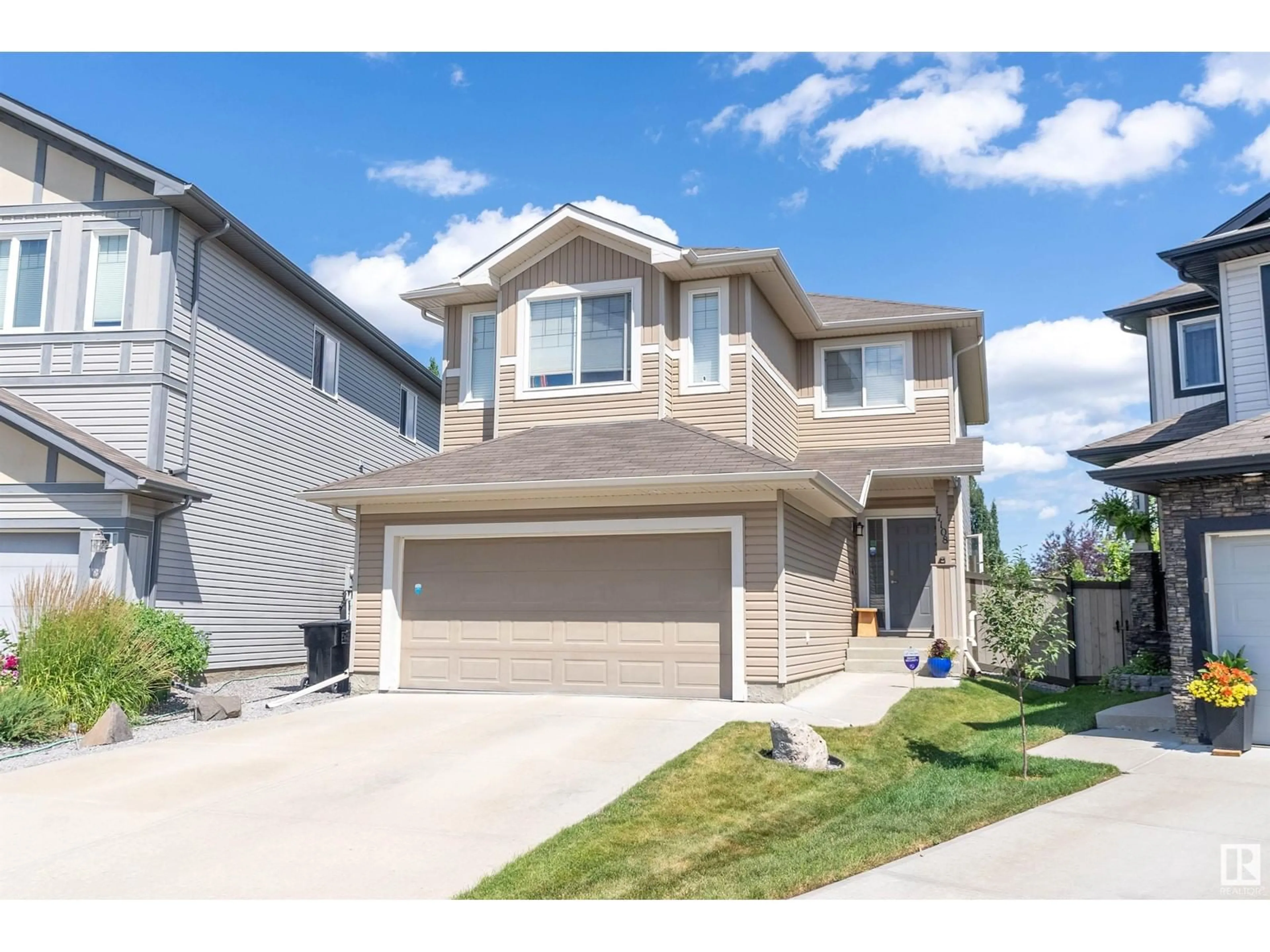 Frontside or backside of a home, the street view for 17108 5 AV SW, Edmonton Alberta T6W2A4