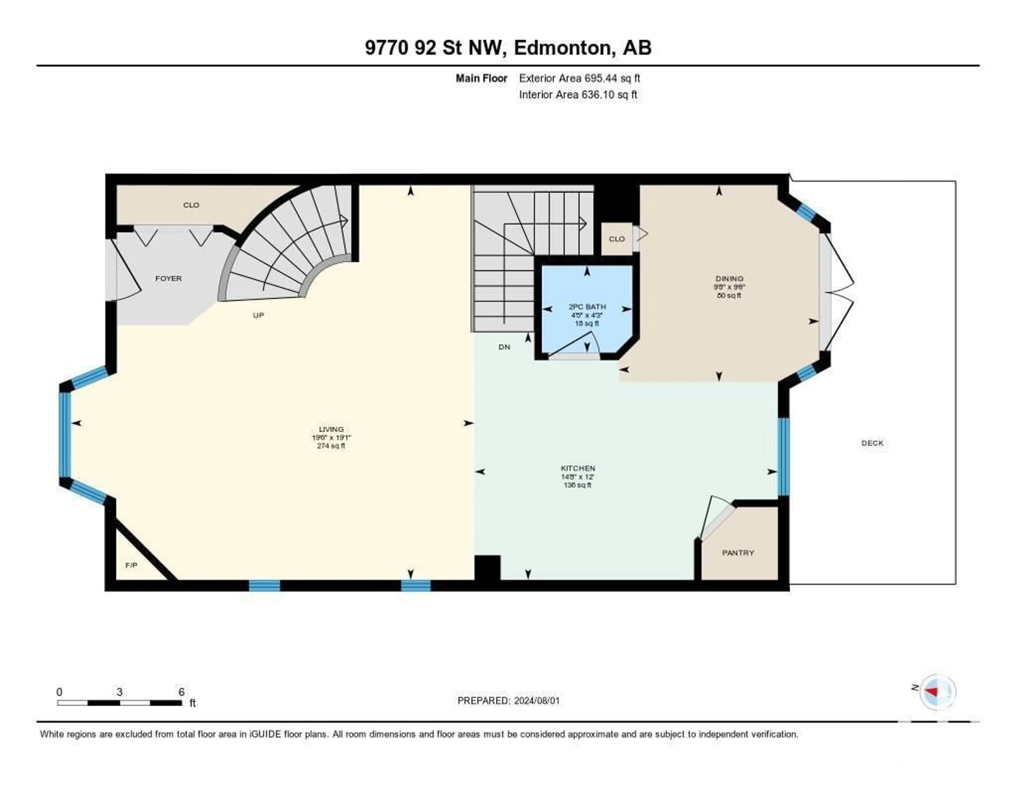 Floor plan for 9770 92 ST NW, Edmonton Alberta T6C2C5