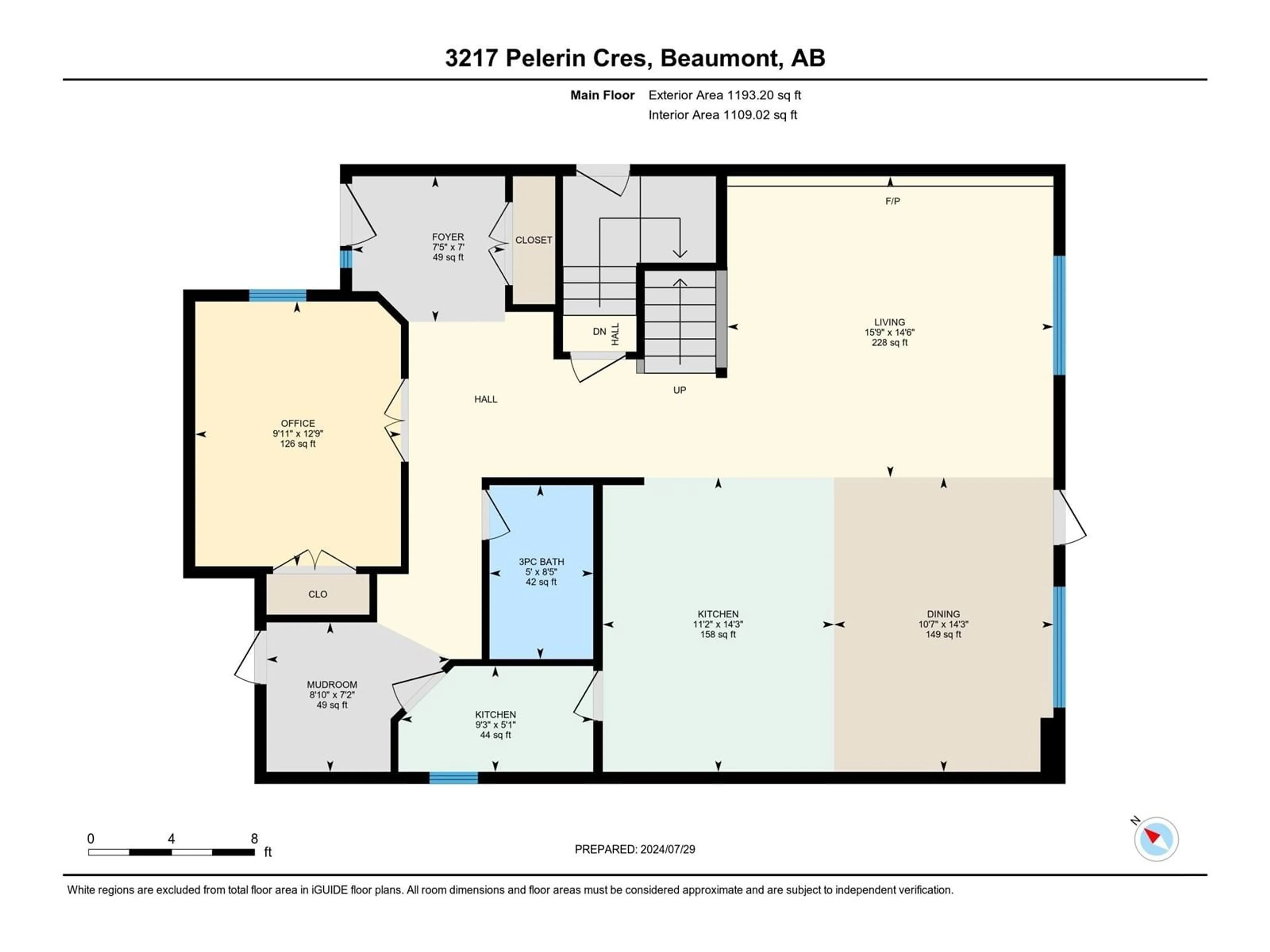 Floor plan for 3217 PELERIN CR, Beaumont Alberta T4X2Z1