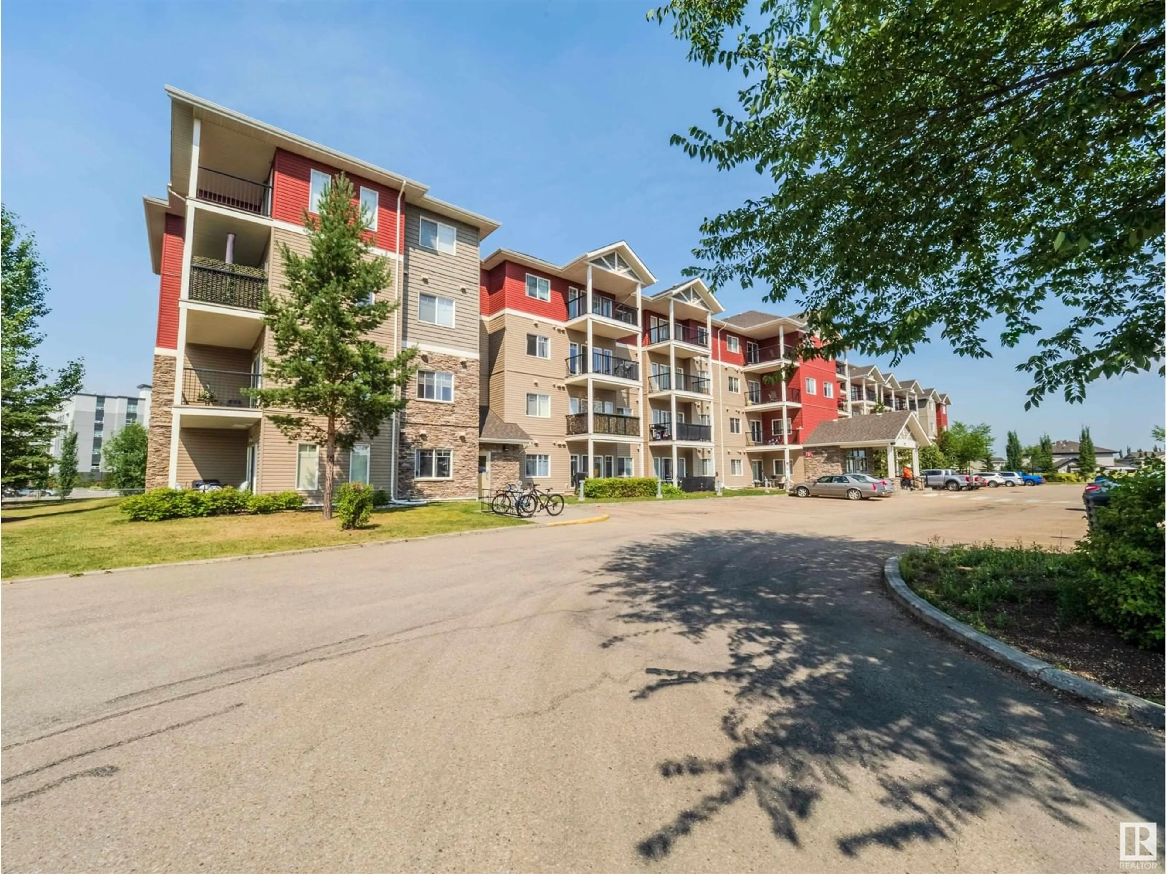 A pic from exterior of the house or condo, the street view for #404 273 CHARLOTTE WY, Sherwood Park Alberta T8H0N9