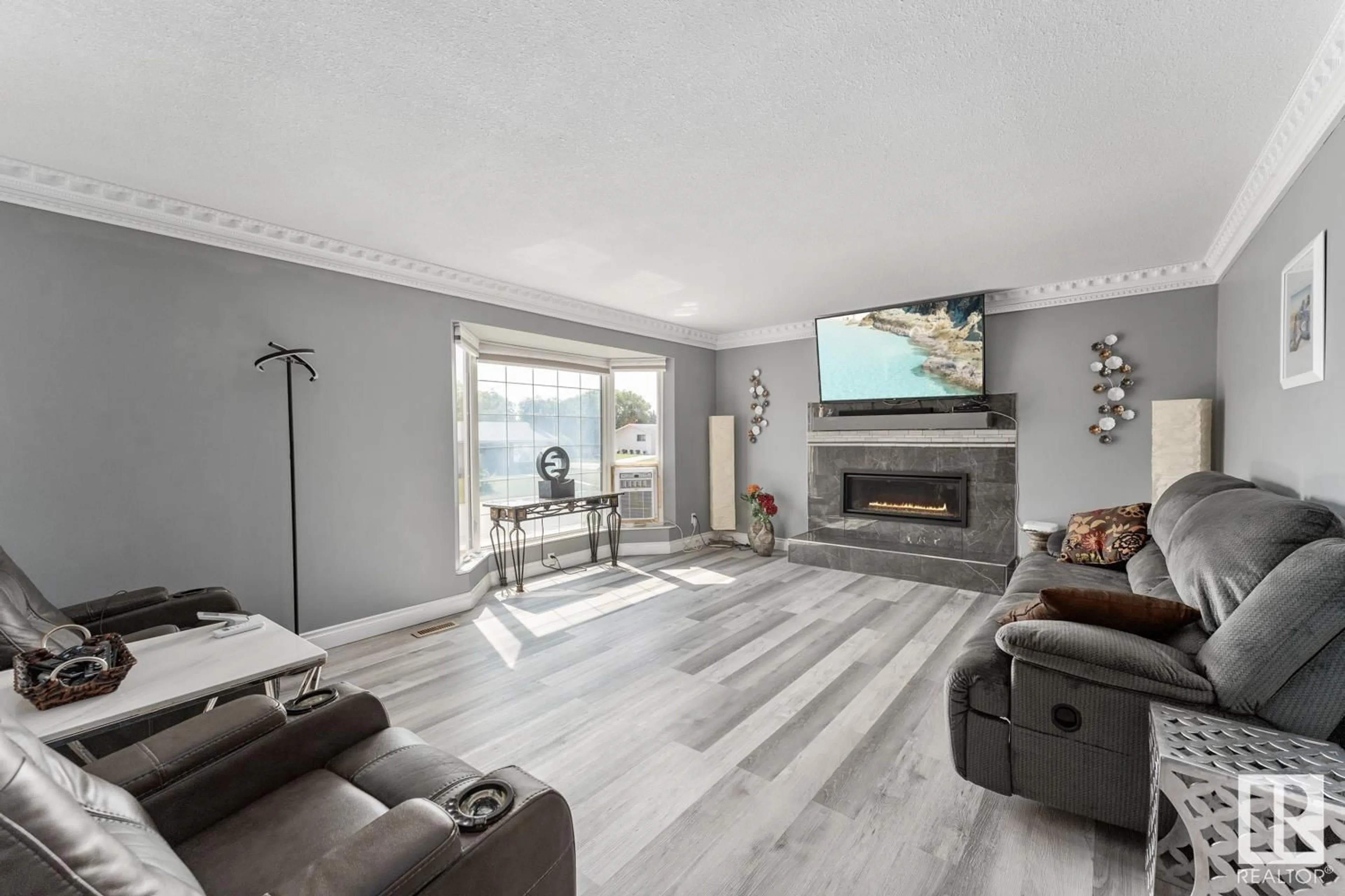 Living room, wood floors for 4405 44 AV, Bonnyville Town Alberta T9N1X1