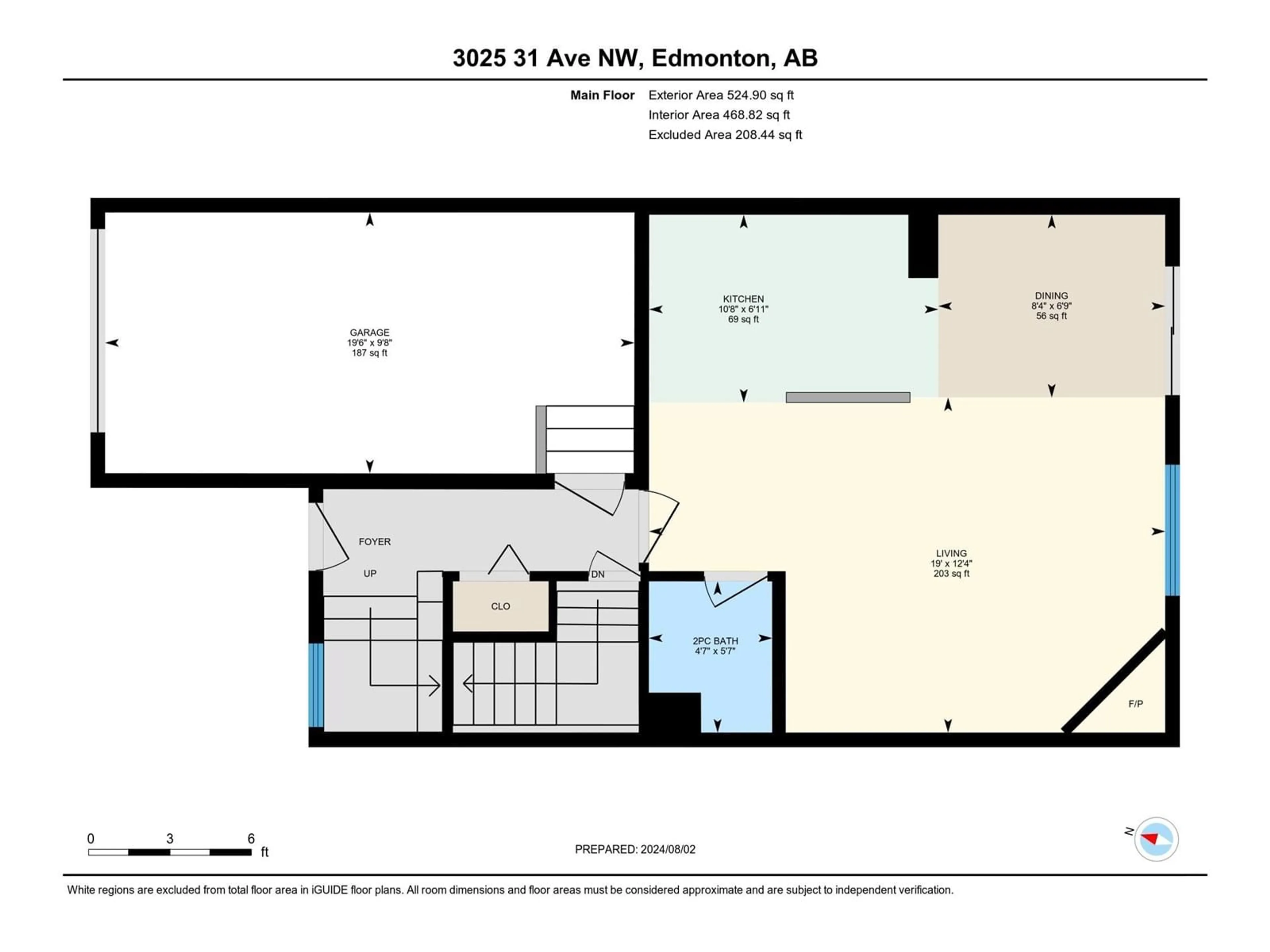 Floor plan for 3025 31 AV NW, Edmonton Alberta T6T1W9