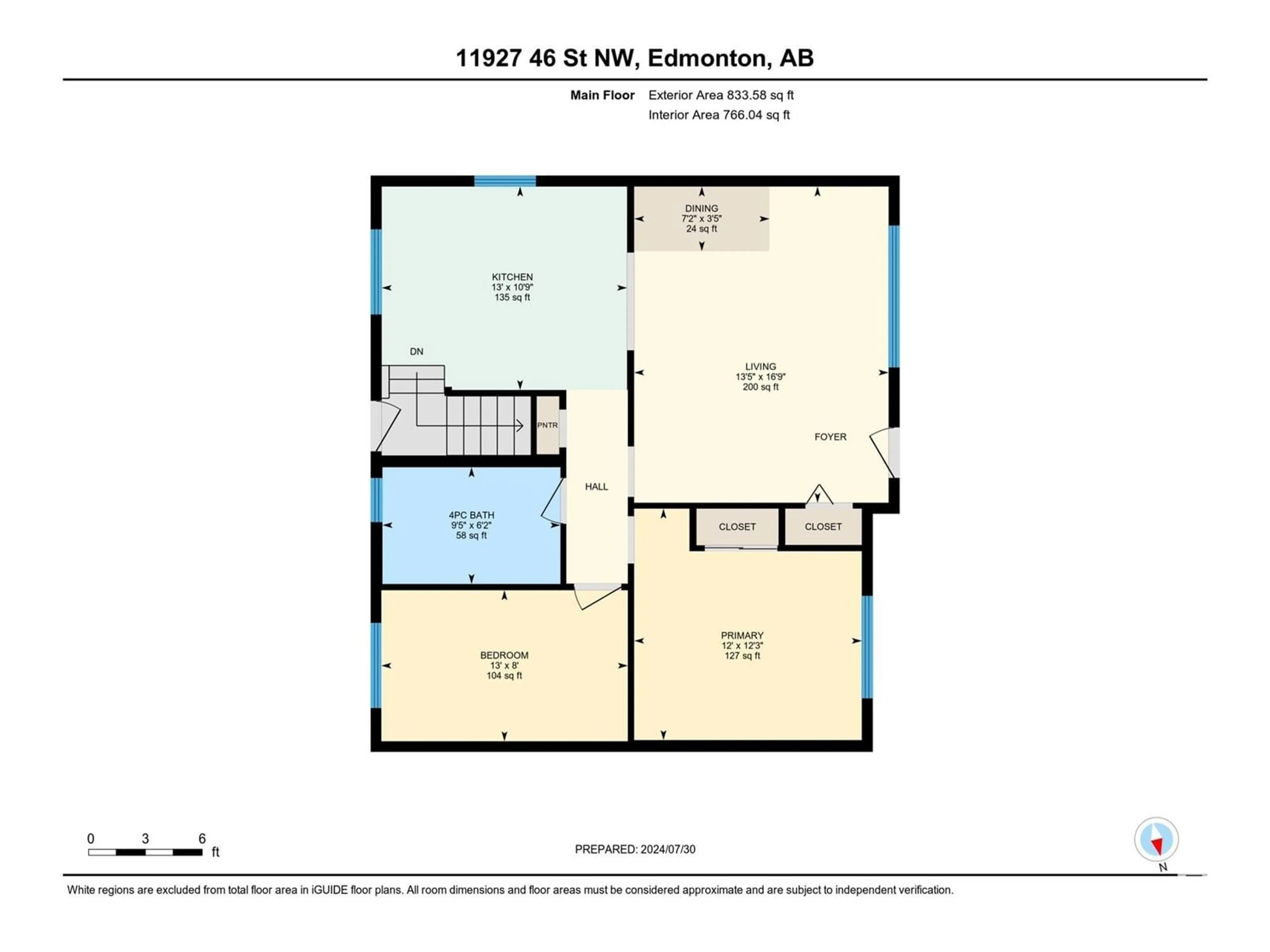 Floor plan for 11927 46 ST NW, Edmonton Alberta T5W2V8