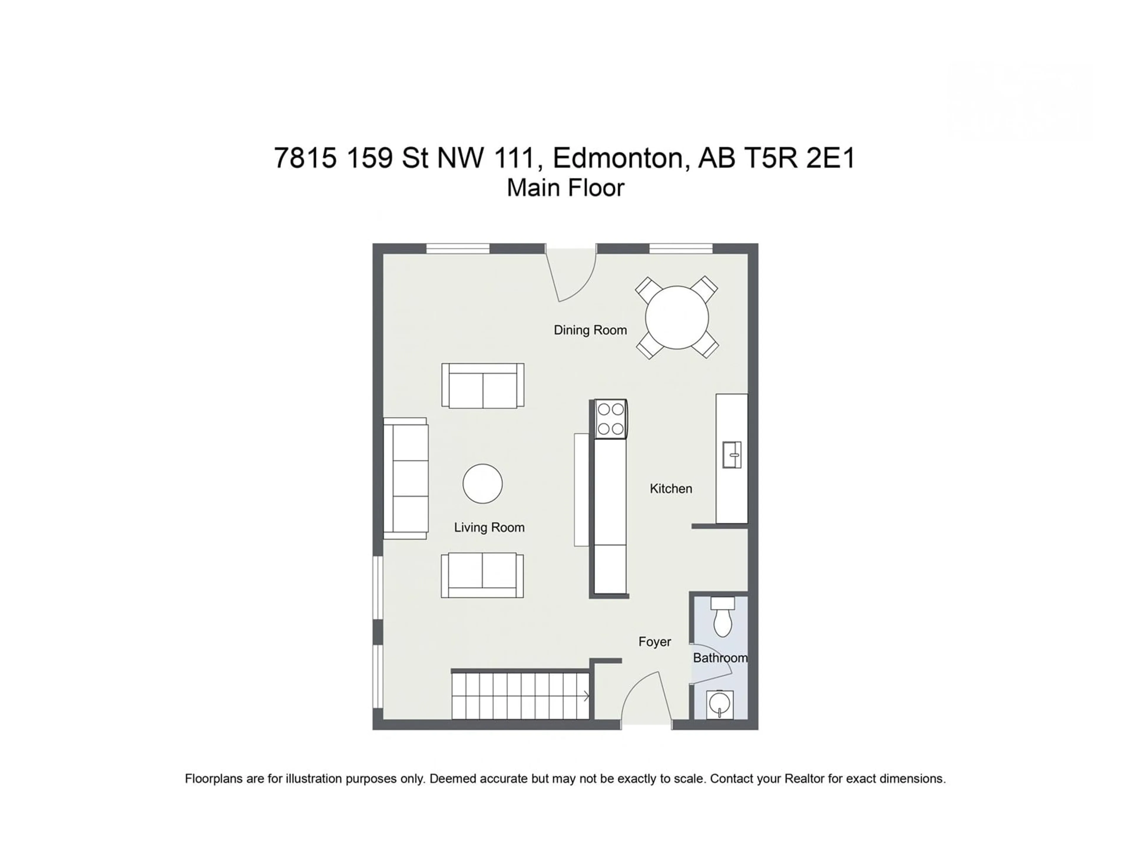 Floor plan for #111 7815 159 ST NW NW, Edmonton Alberta T5R2E1