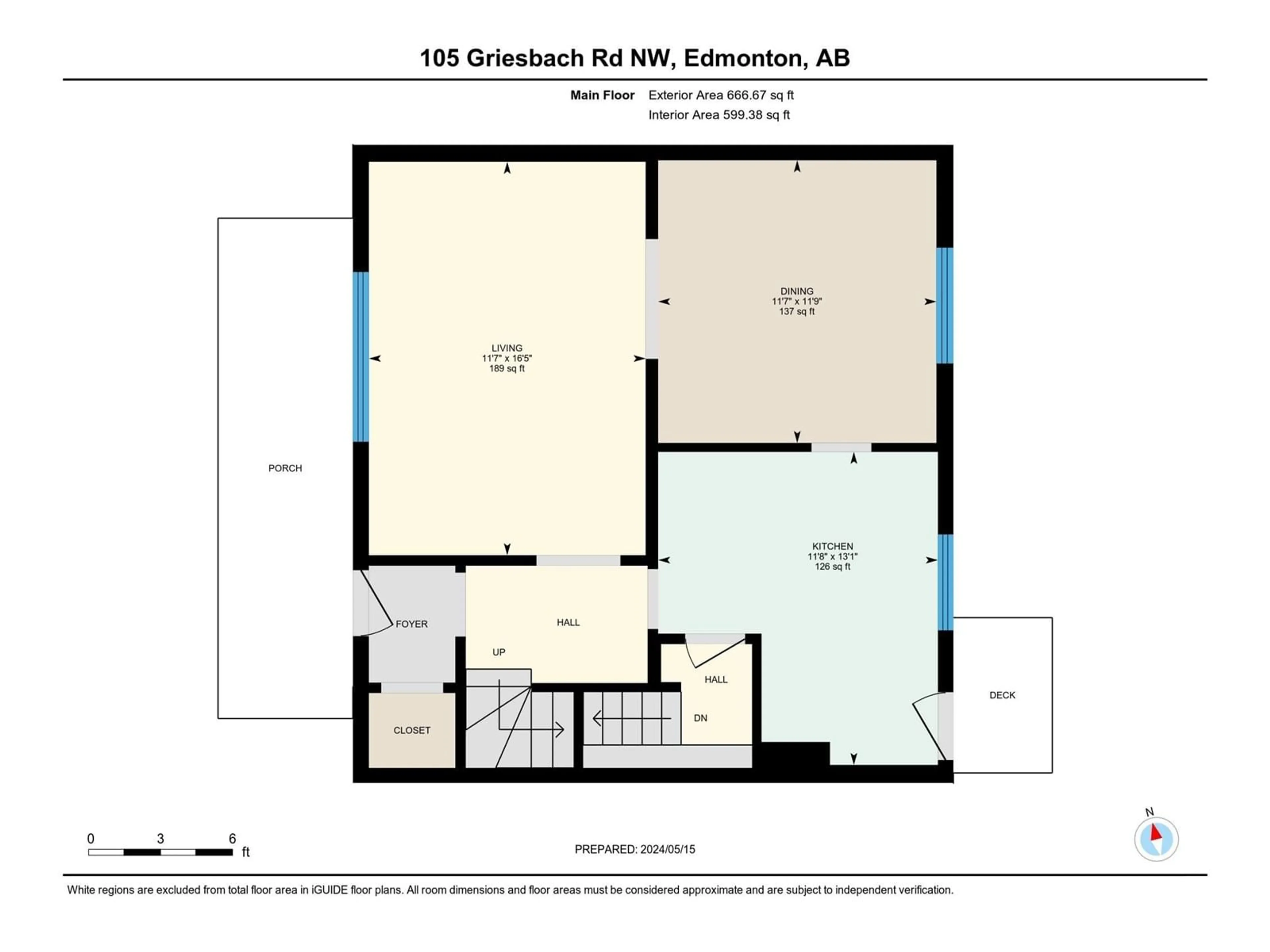Floor plan for 105 GRIESBACH RD NW, Edmonton Alberta T5E6L8