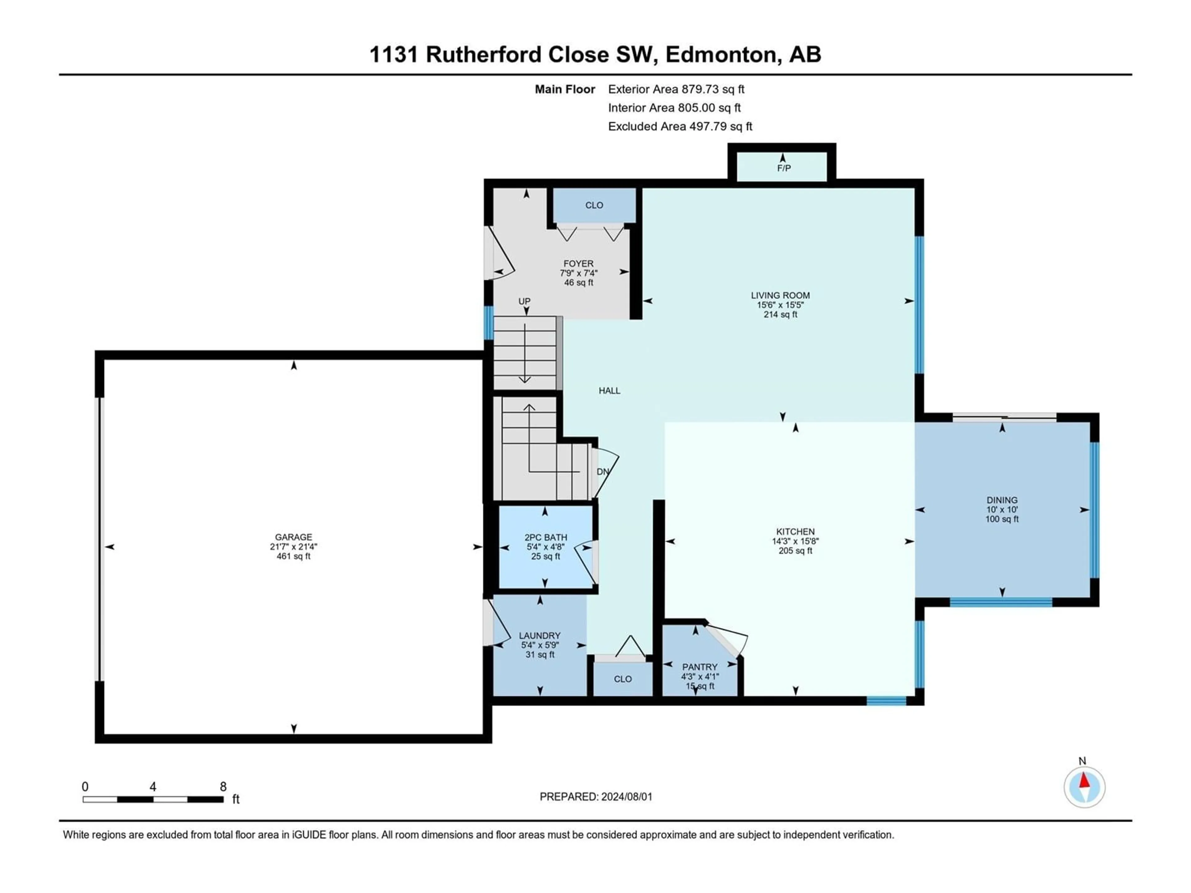 Floor plan for 1131 Rutherford CL SW, Edmonton Alberta T6W1H5