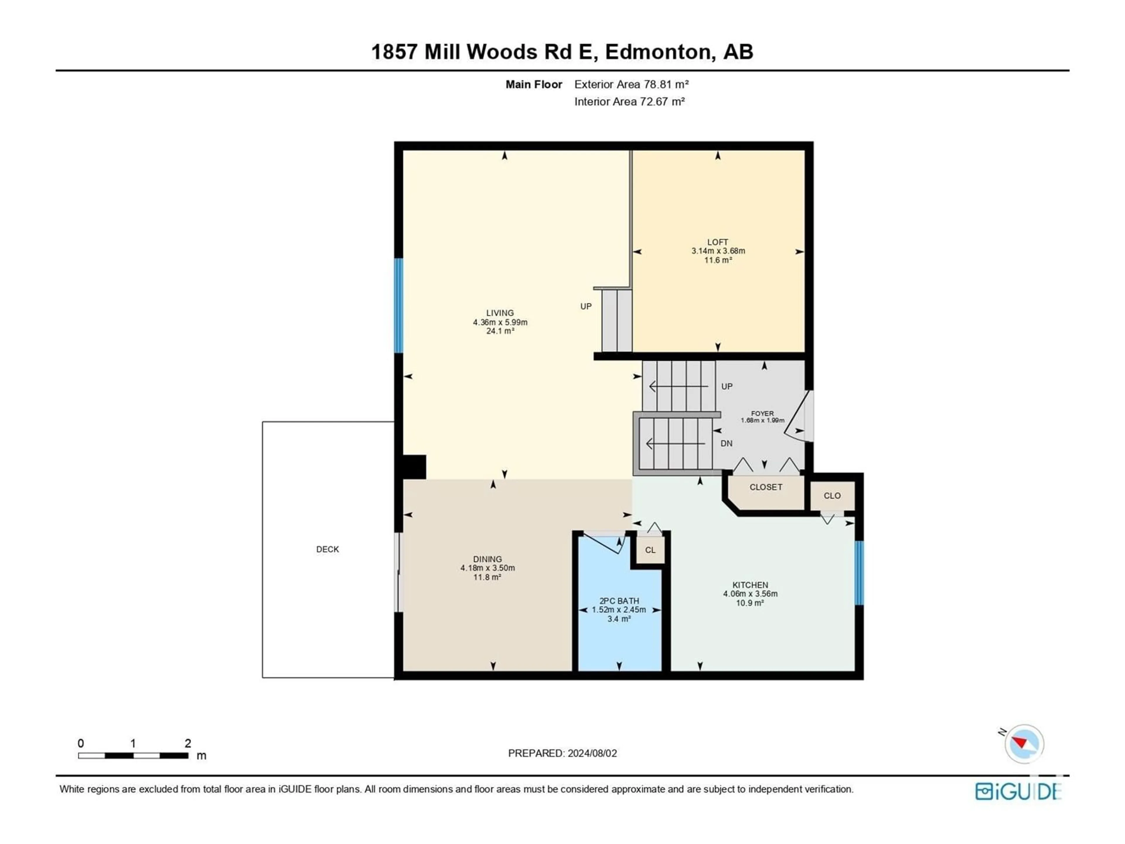 Floor plan for 1857 MILL WOODS RD E NW, Edmonton Alberta T6L6K2