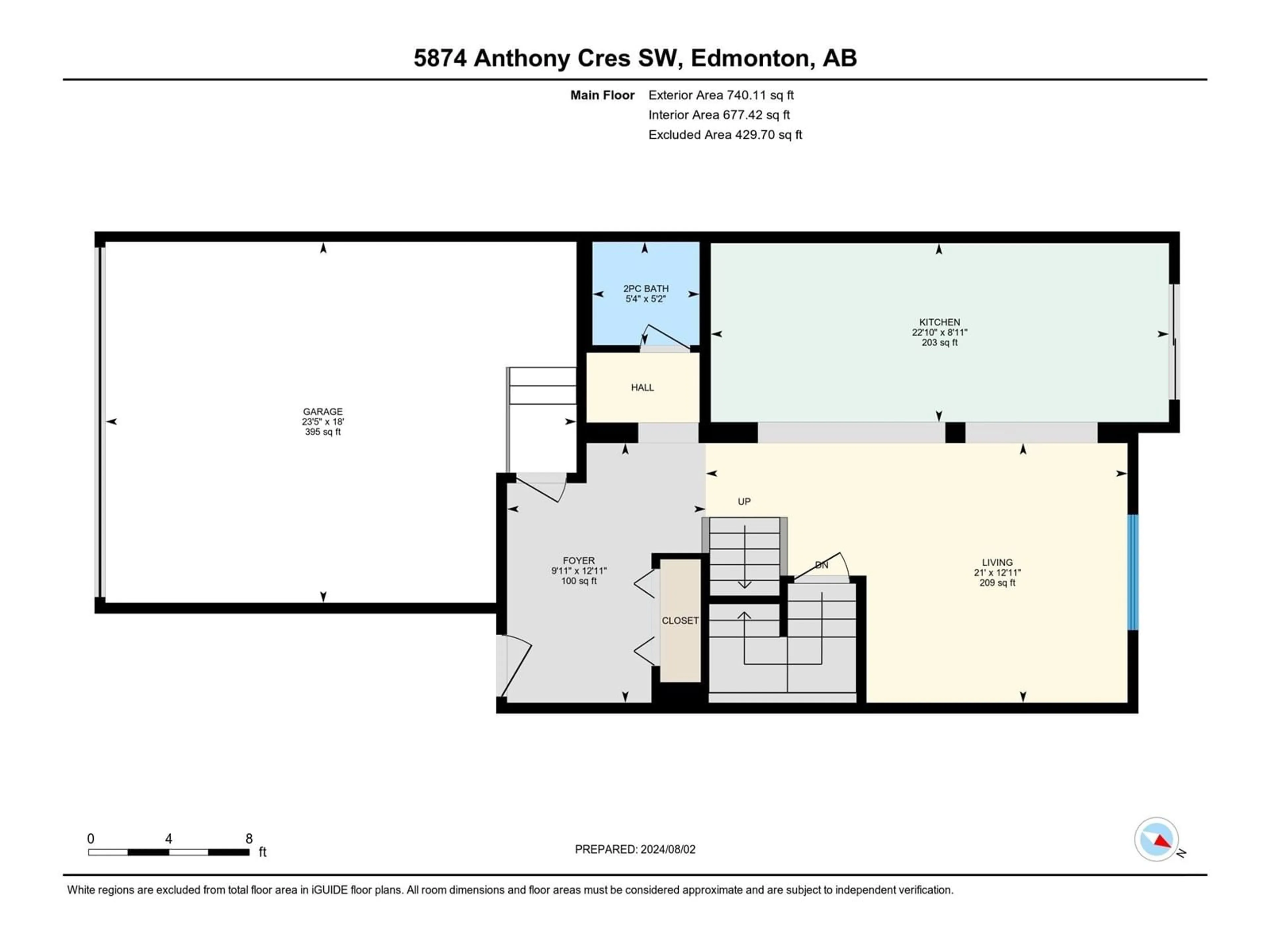 Floor plan for 5874 ANTHONY CR SW, Edmonton Alberta T6W3H4