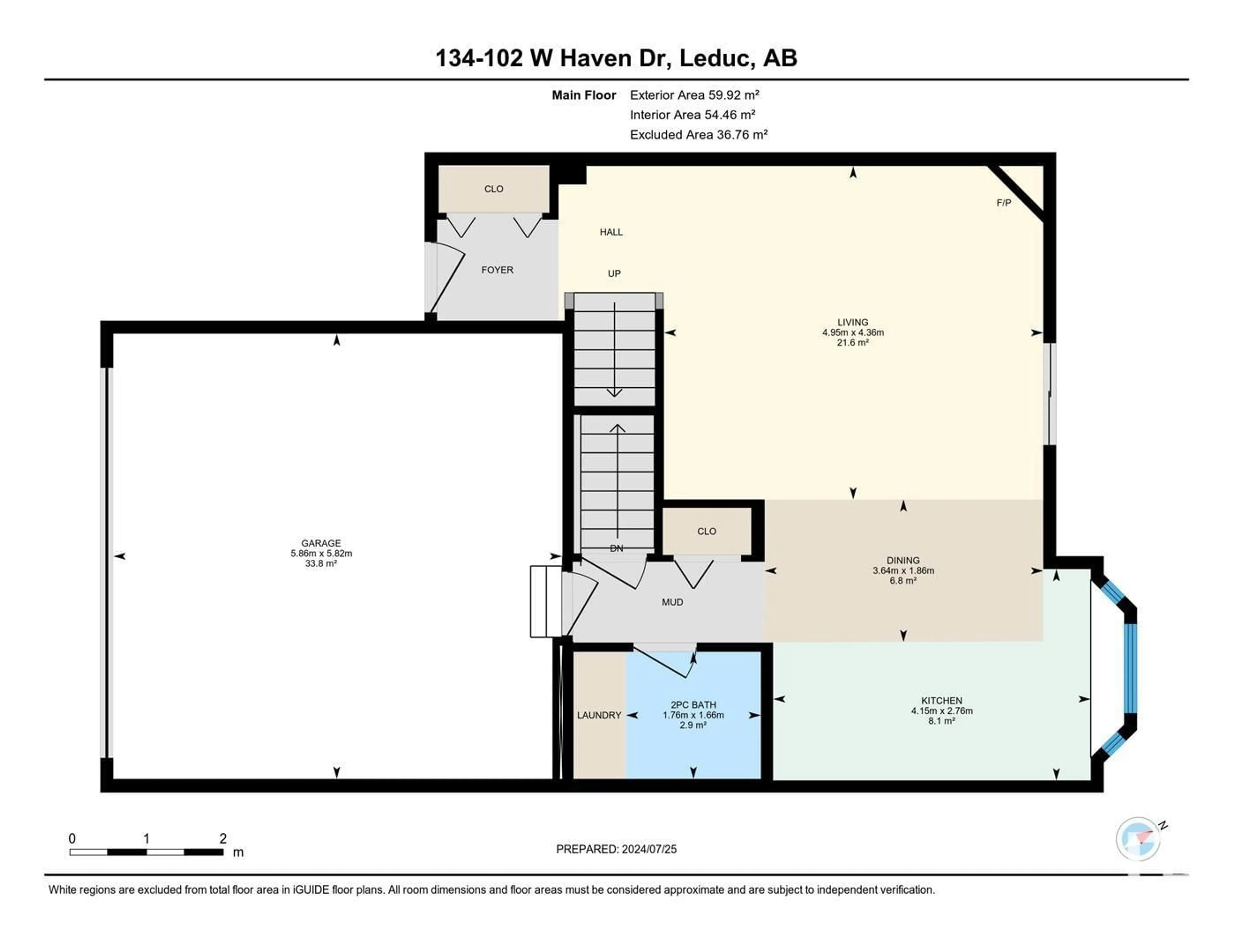 Floor plan for #134 102 West Haven DR, Leduc Alberta T9E0A2